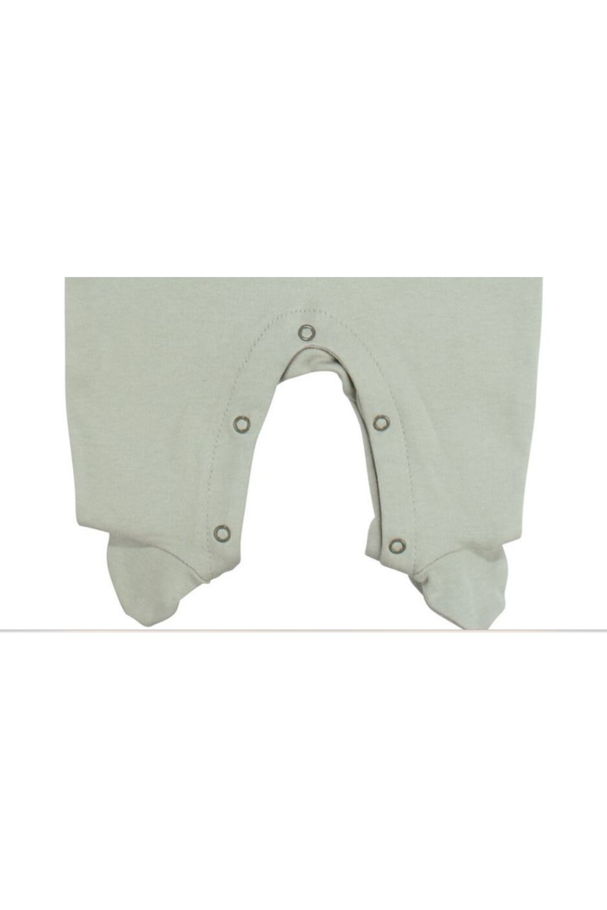 Kız Bebek Yeşil Fistolu Yakalı Düğmeli Patikli Tulum