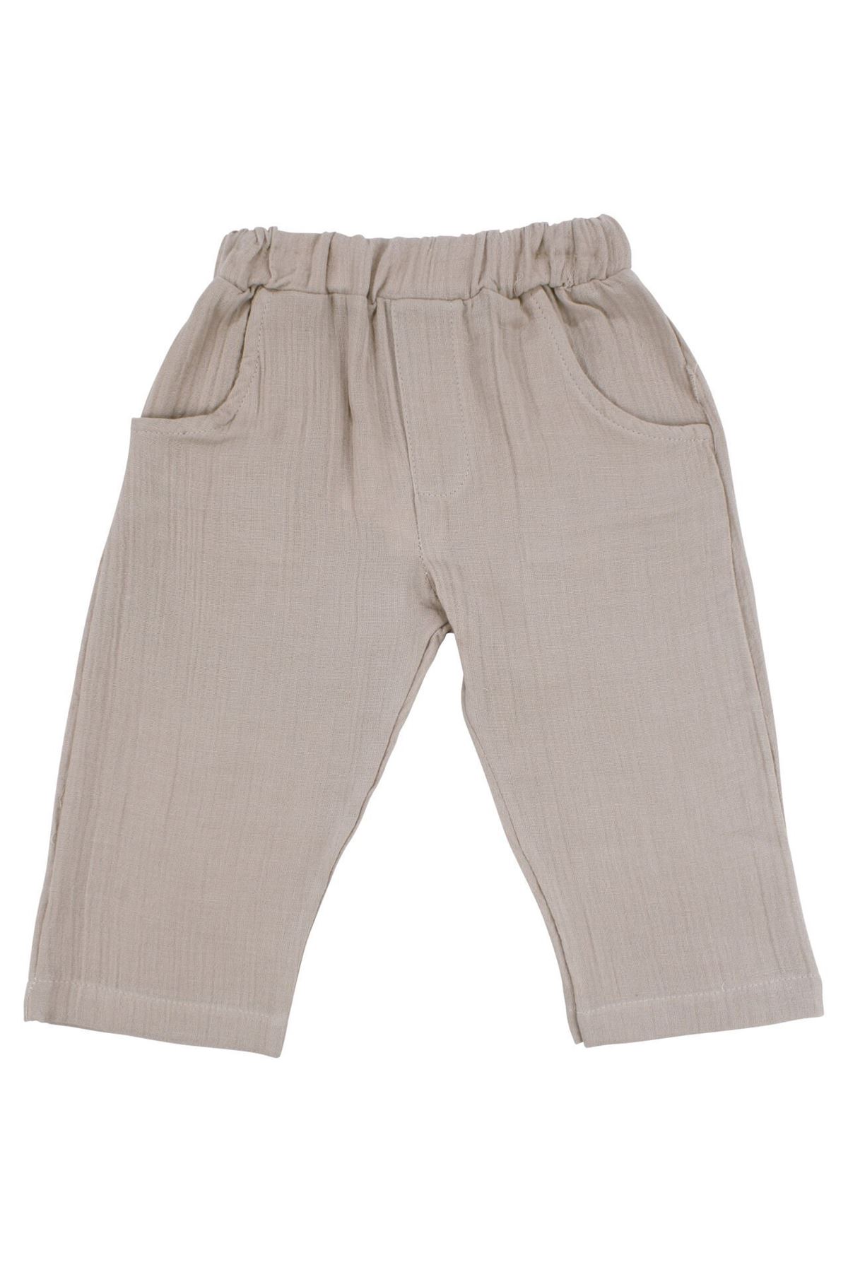 Erkek Bebek Ekru Never Look Back Yazılı Yeşil Bej Ceketli 3'lü Takım