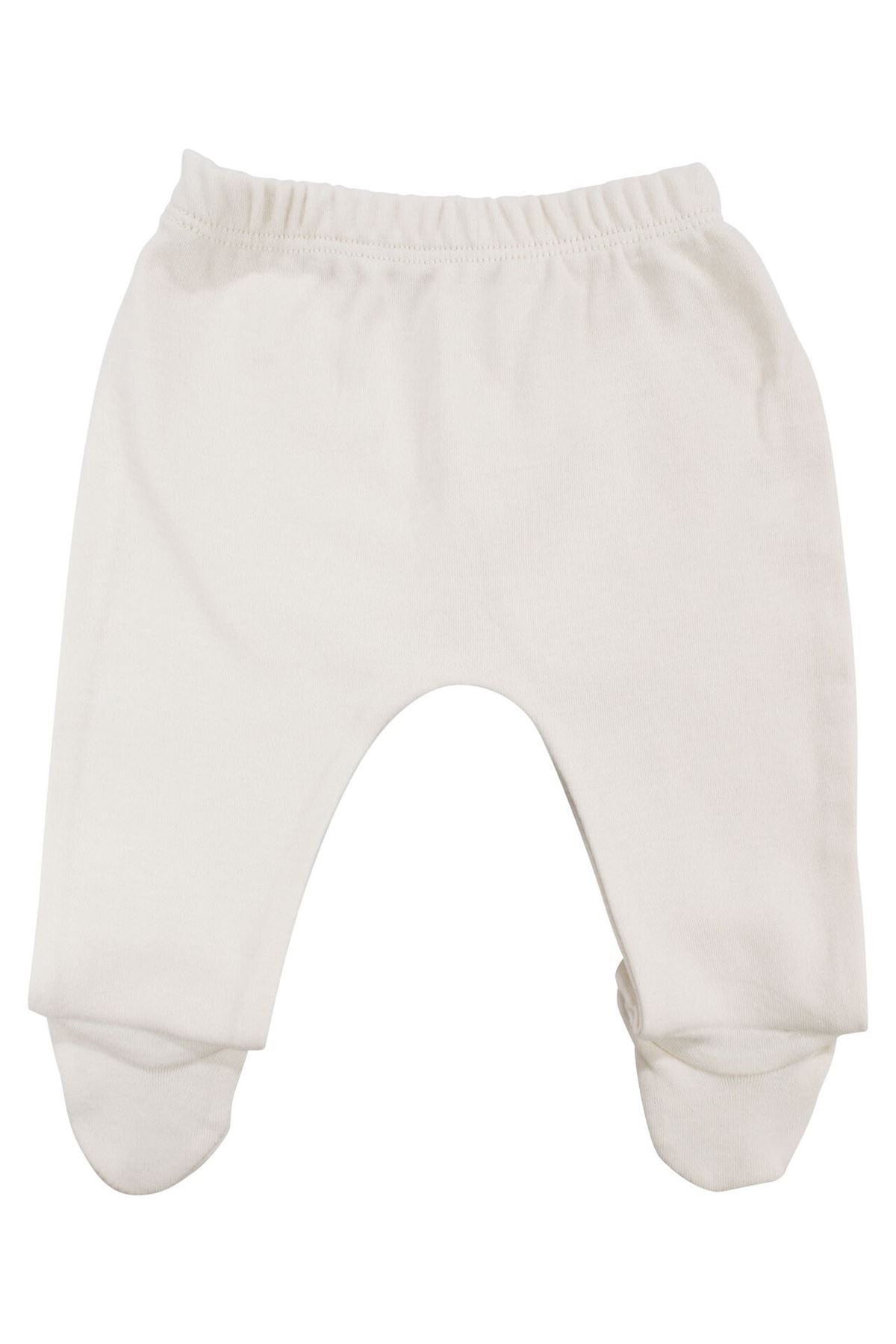 Kız Bebek Ekru Bej Müslin Fırfırlı Fistolu Çiçek Nakışlı 5 Parça Hastane Çıkış Seti