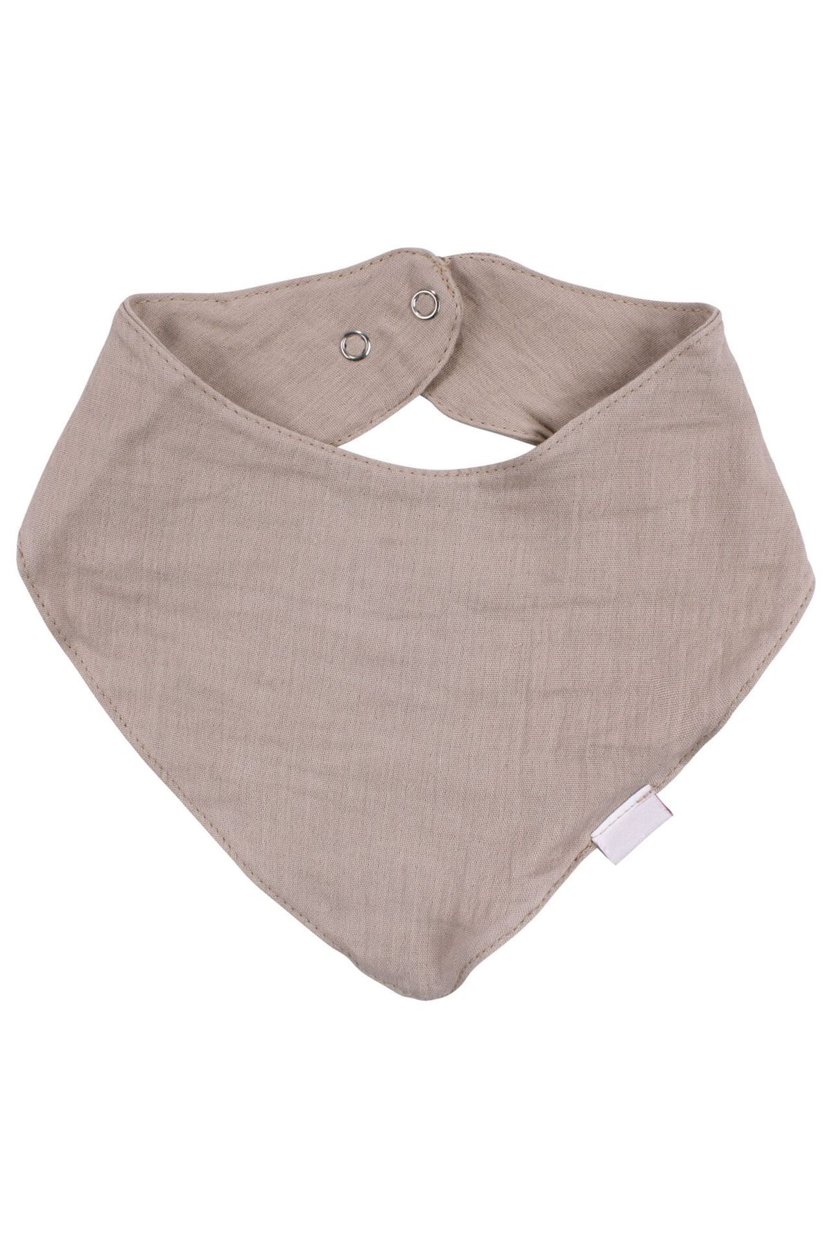 Unisex Bej Üçgen Müslin Fular Önlük