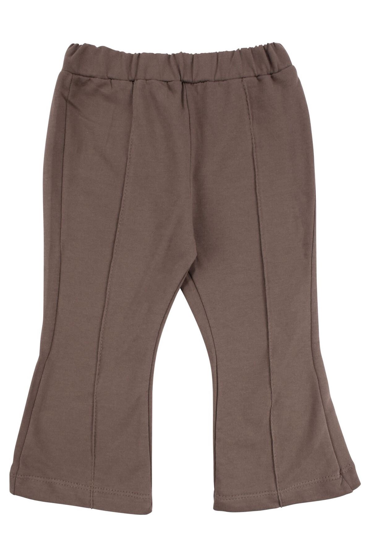 Kız Bebek Ekru Kahve Leopar Desenli Fiyonklu Şişme Yelekli 3'lü Lüks Takım