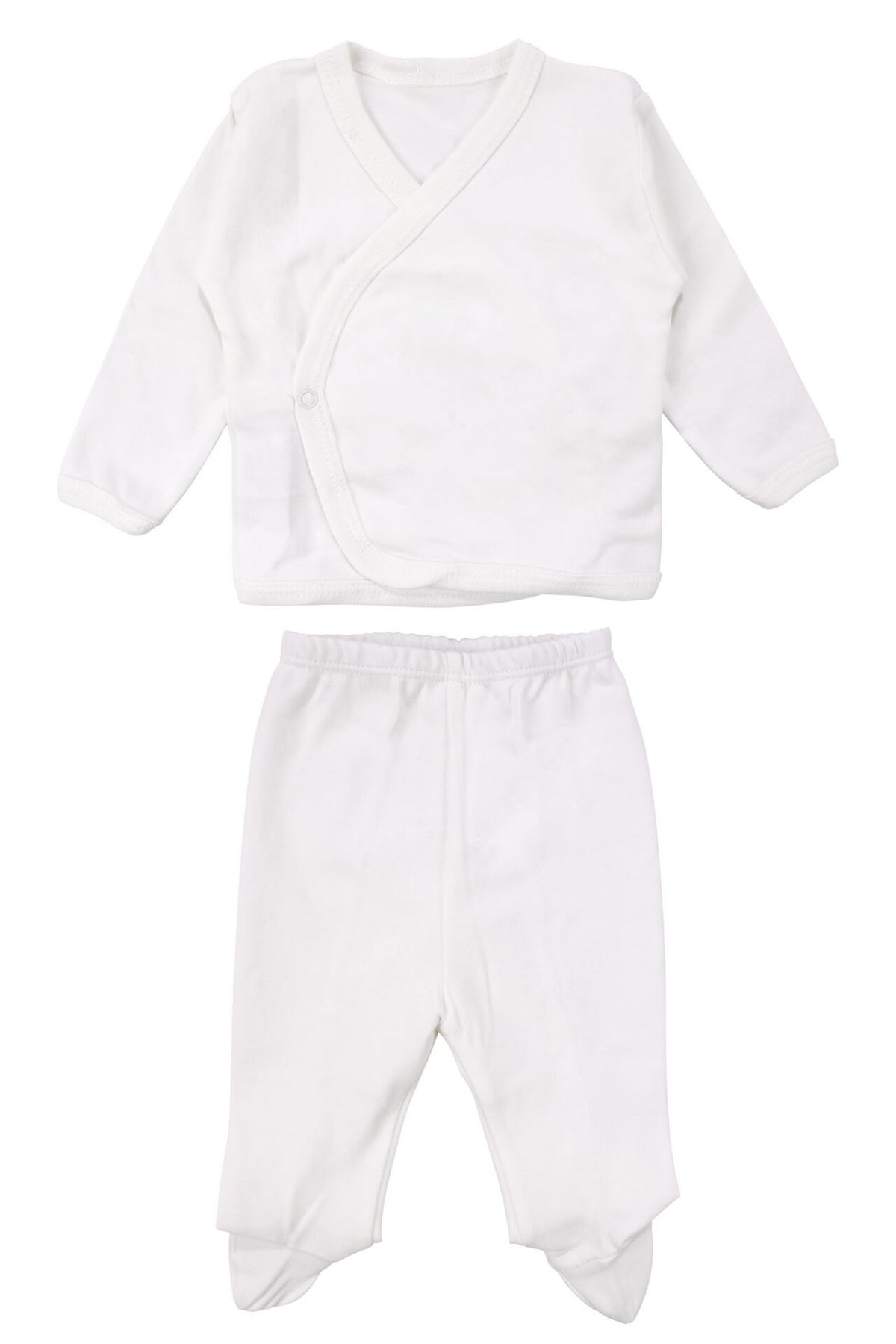 Unisex Ekru Organik 10 Parça Hastane Çıkış Seti