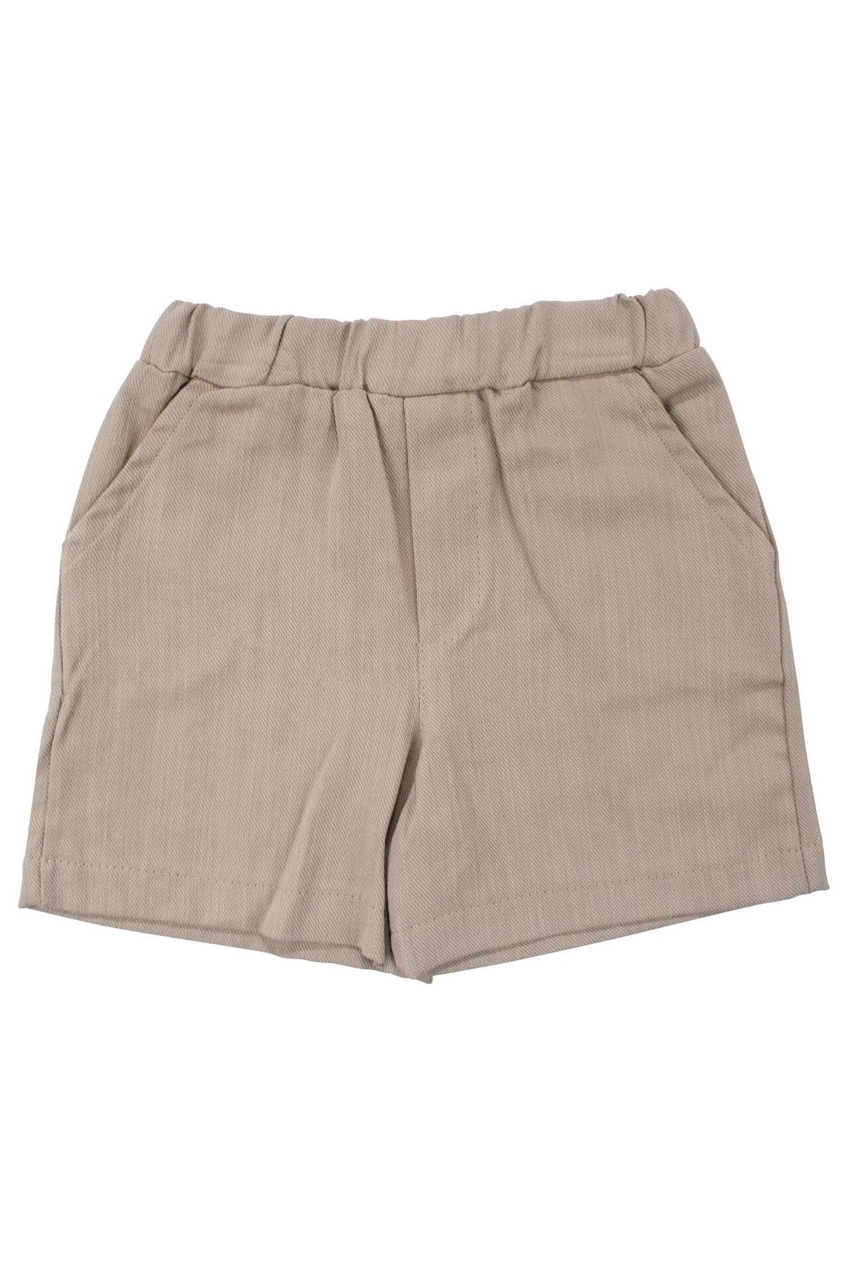 Erkek Çocuk Kahve All Star Yazılı Yıldız Baskılı Cepli Şortlu 2'li Takım