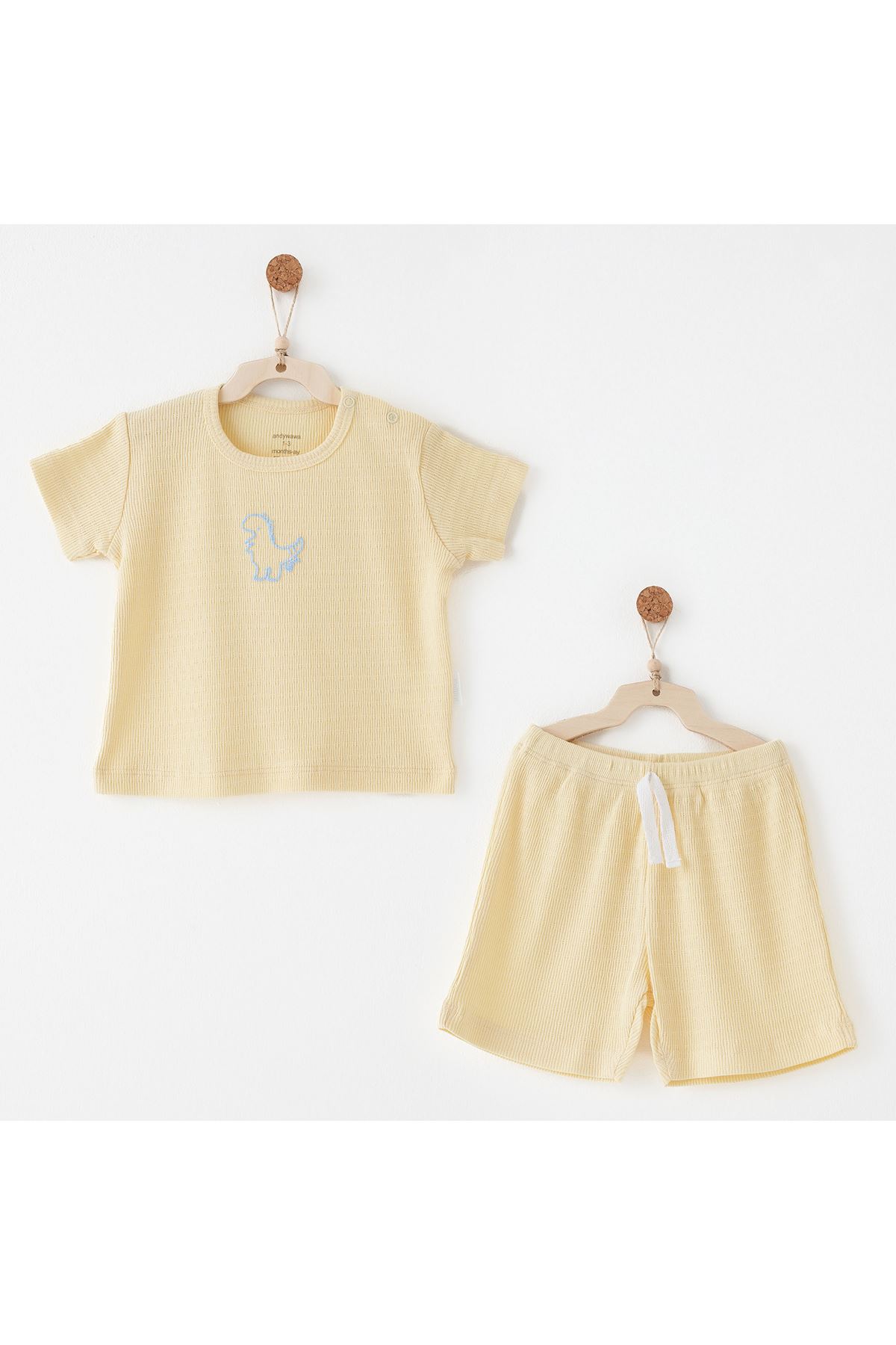 Andywawa AC26771 Jacquard Special Modal 2li Takım Yellow