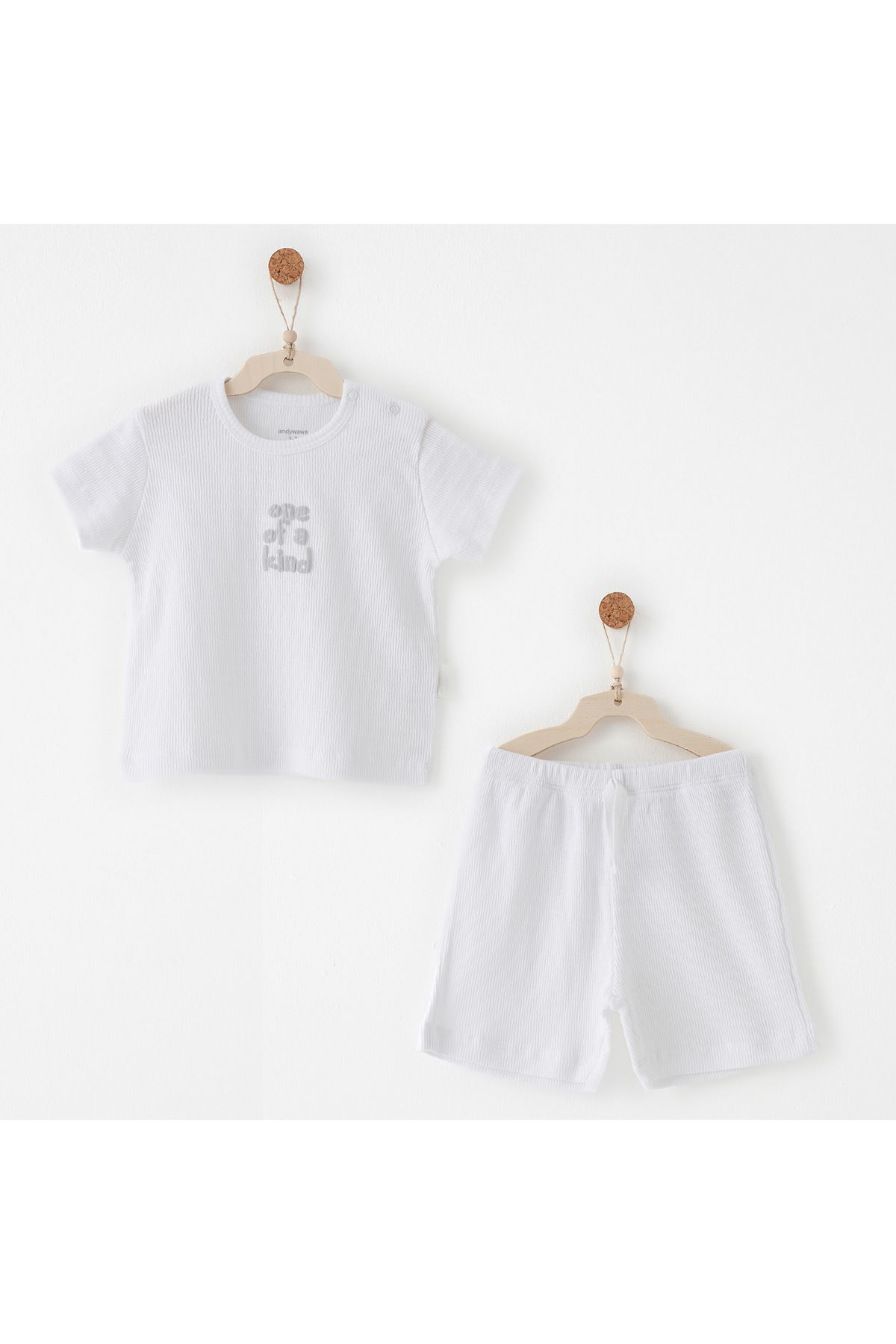 Andywawa AC26769 Jacoquard Special Modal 2li Takım White