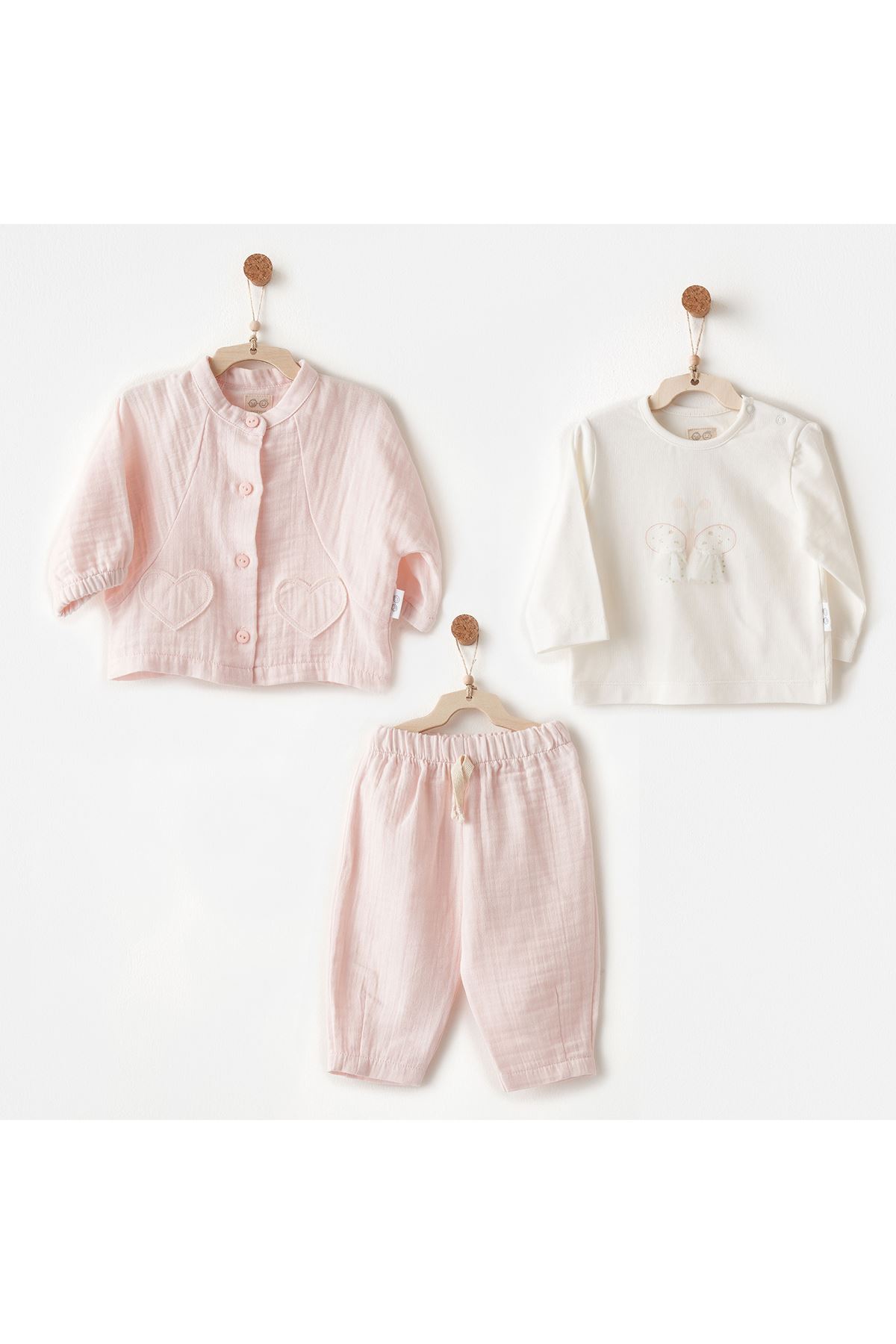 Andywawa AC26621 Lovely Day 3lü Takım Pink