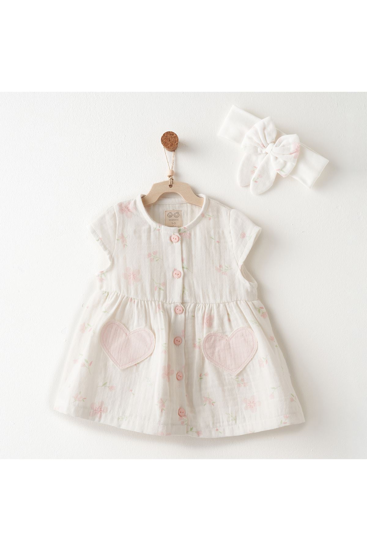 Andywawa AC26616 Lovely Day Elbise Takım Ekru