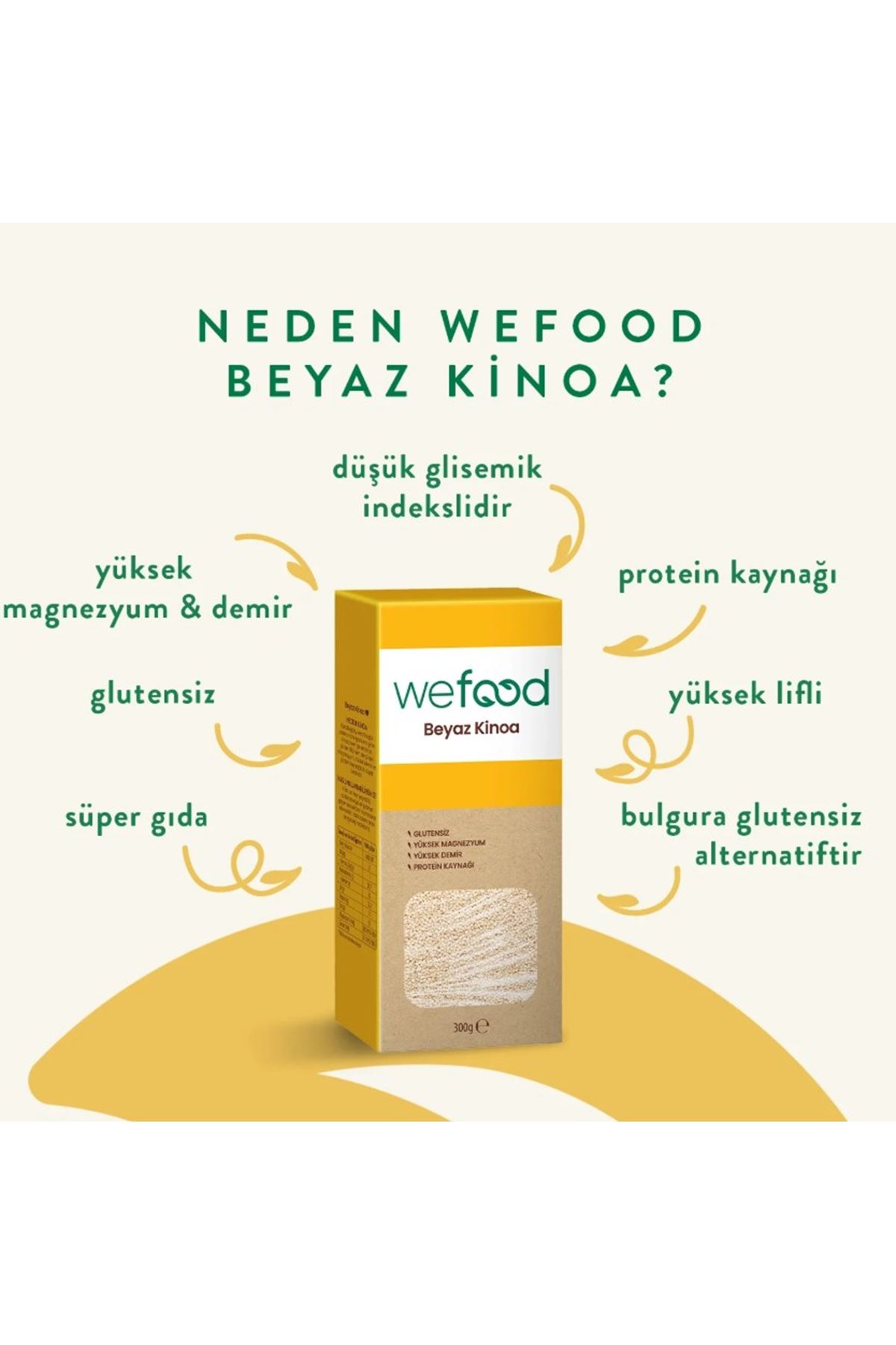 Wefood Beyaz Kinoa 300 Gr