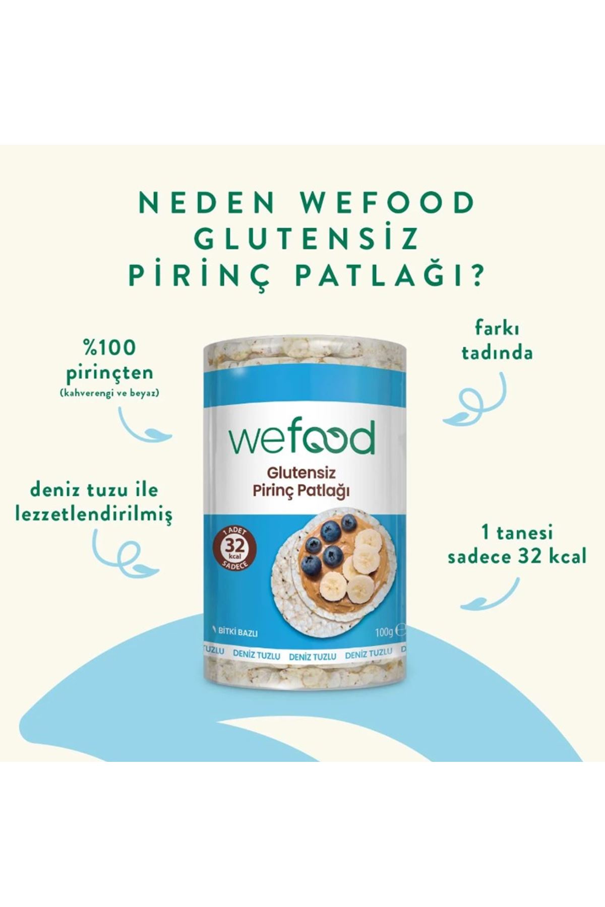 Wefood Pirinç Patlağı 100 Gr