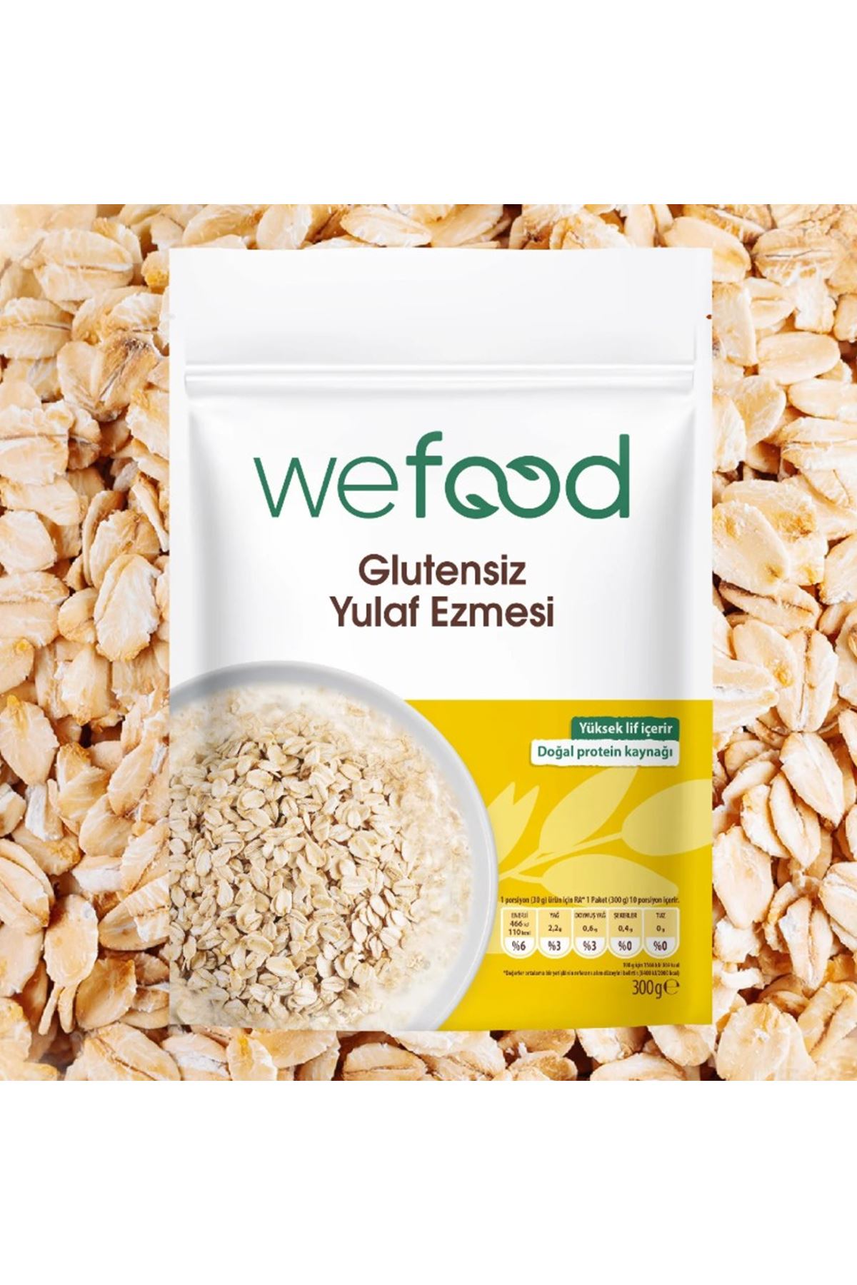 Wefood Glutensiz Yulaf Ezmesi 300 Gr