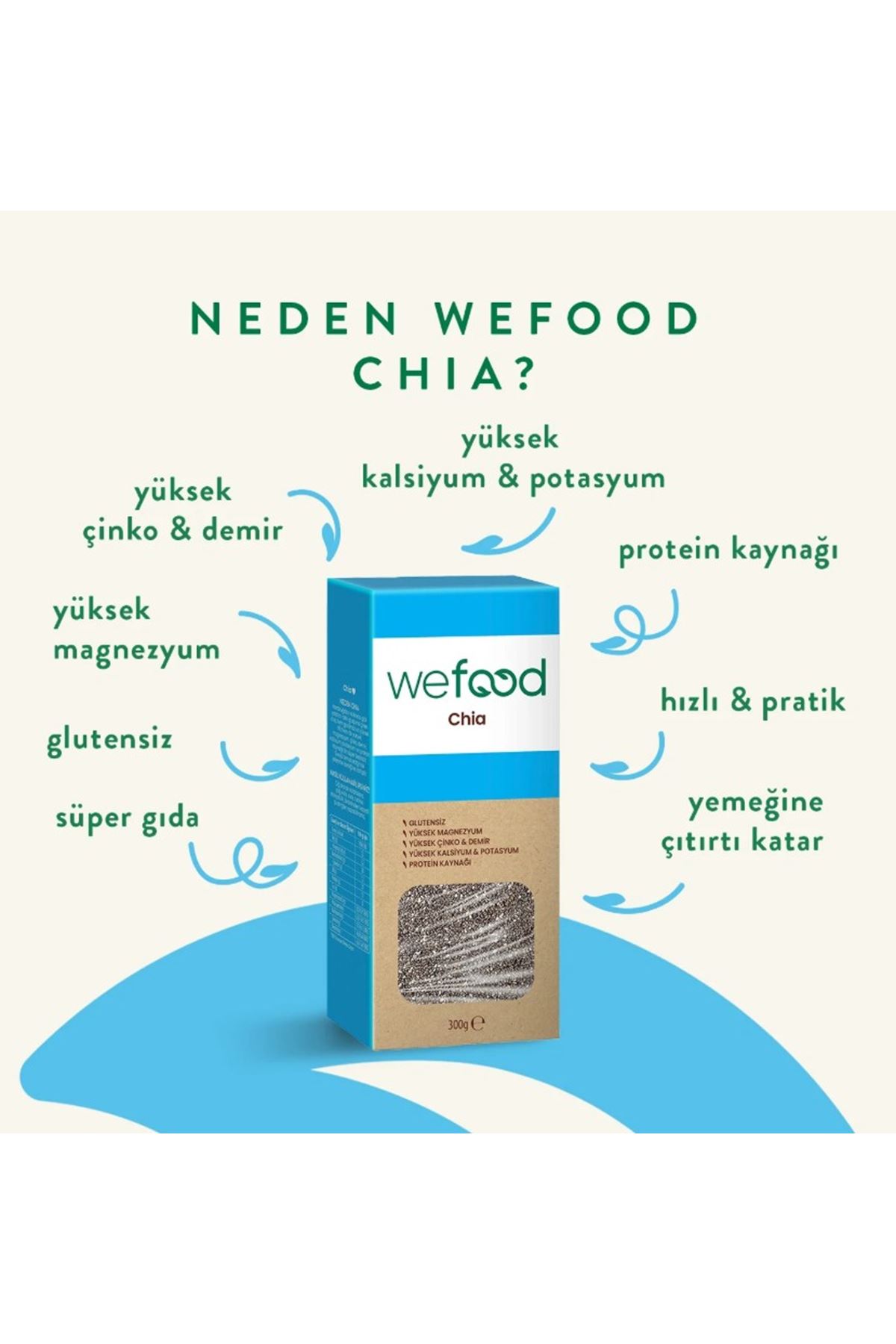 Wefood Siyah Chia Glutensiz 300 Gr