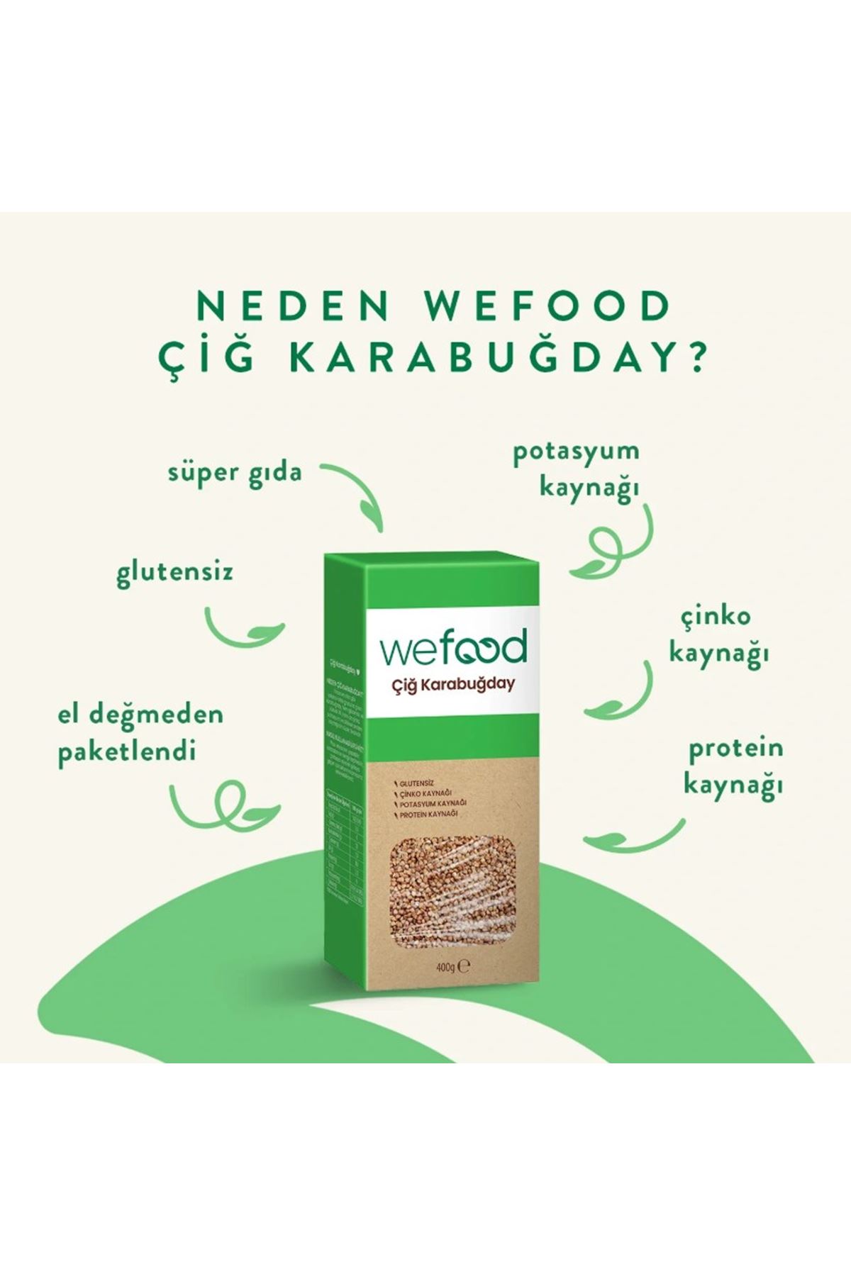 Wefood Glutensiz Çiğ Karabuğday 400 Gr