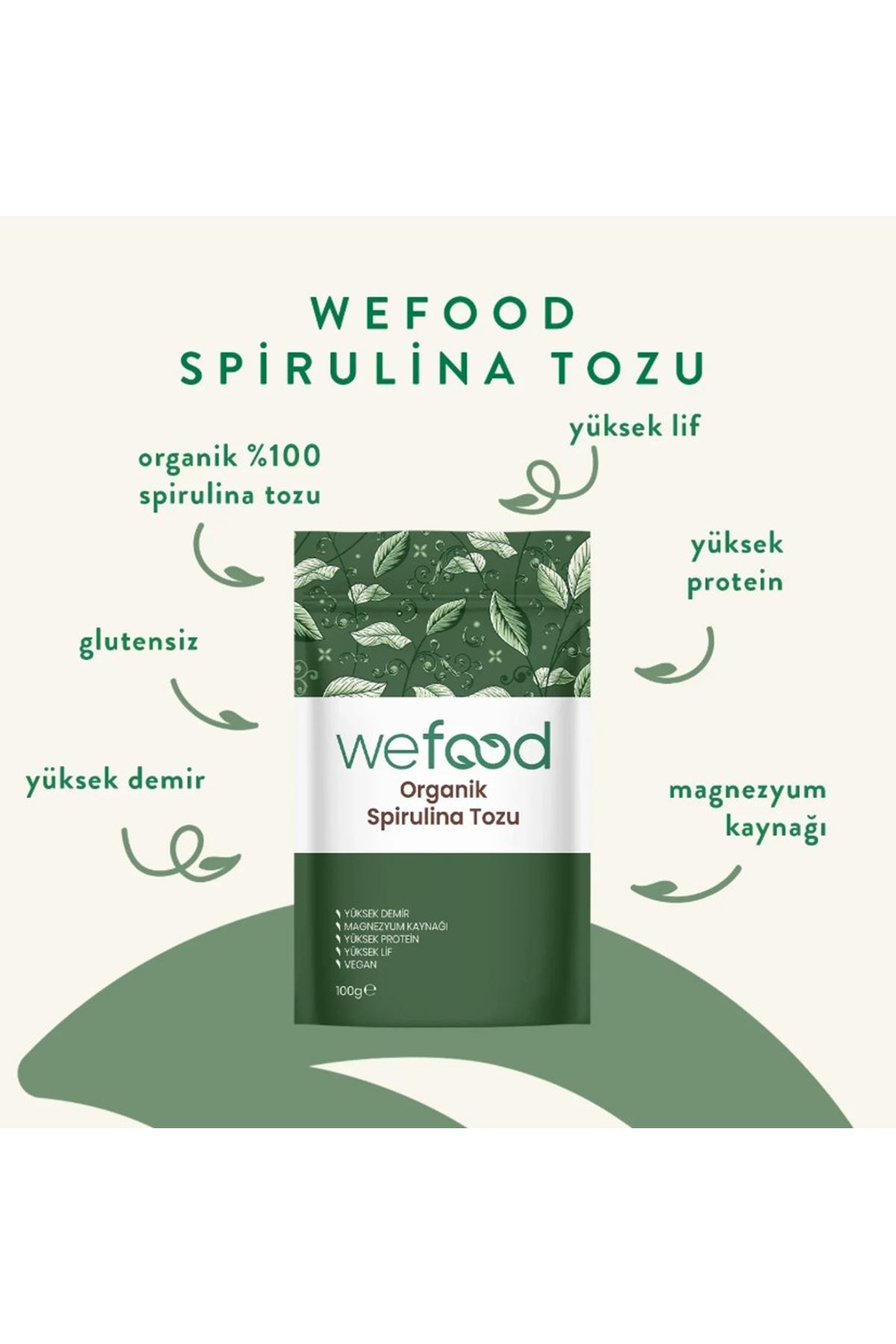 Wefood Spirulina Tozu 100 Gr