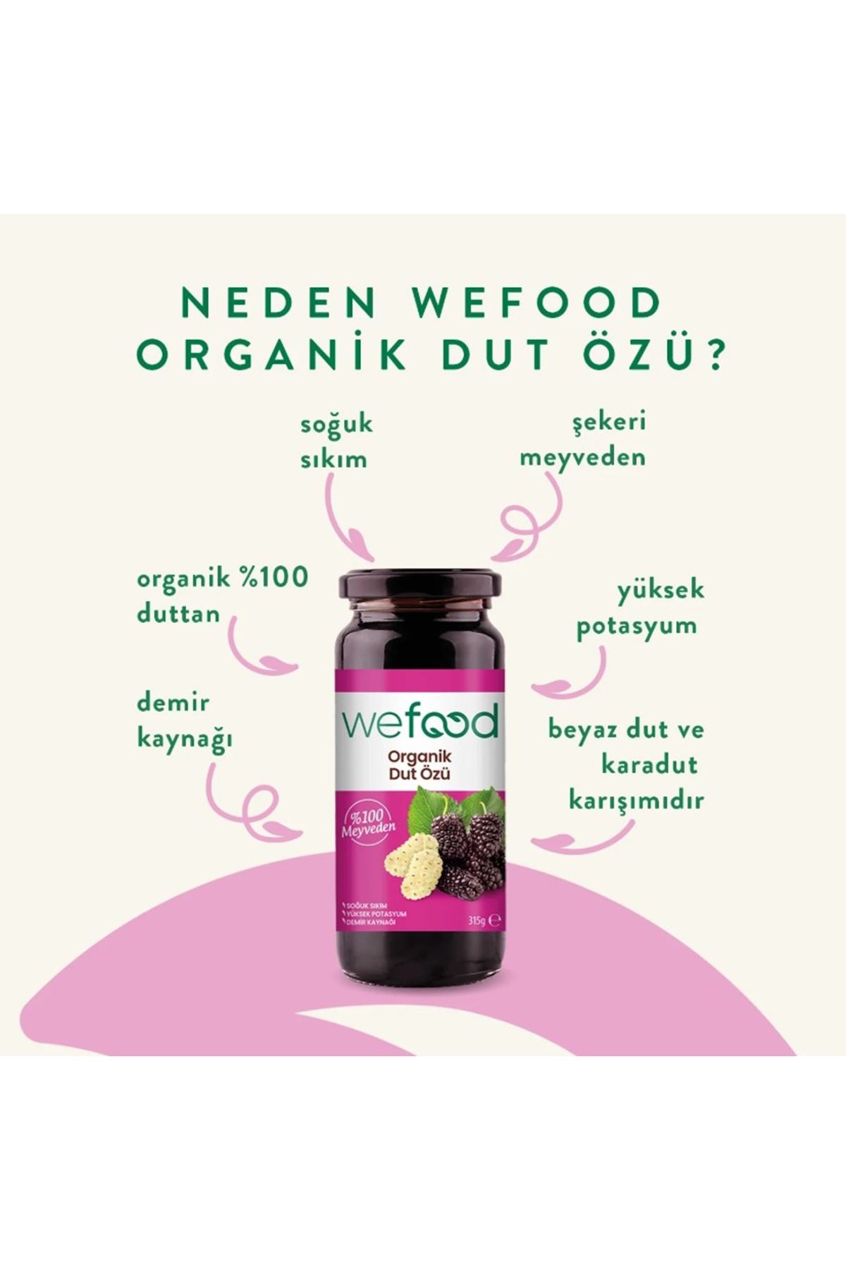 Wefood Organik Dut Özü 315 Gr