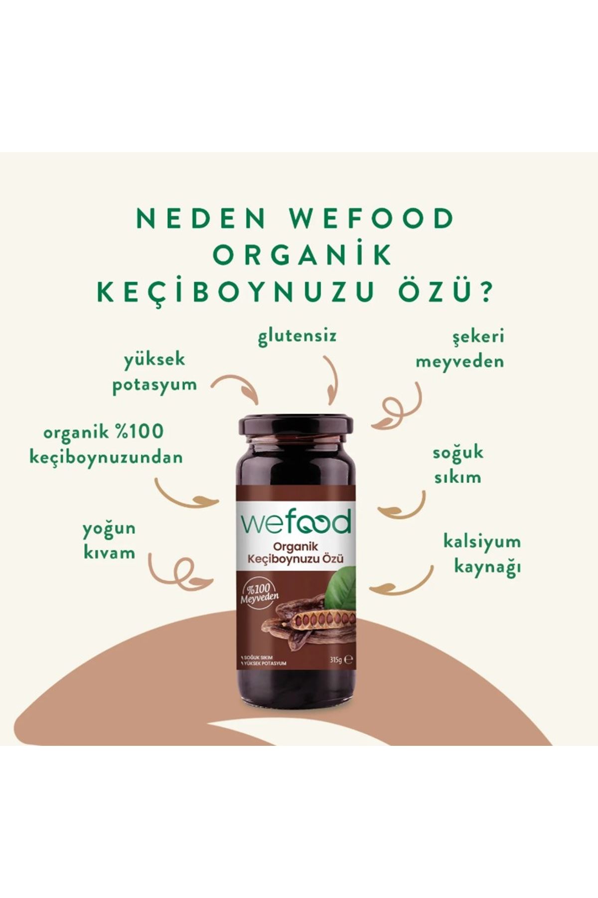 Wefood Organik Keçiboynuzu Özü 315 Gr