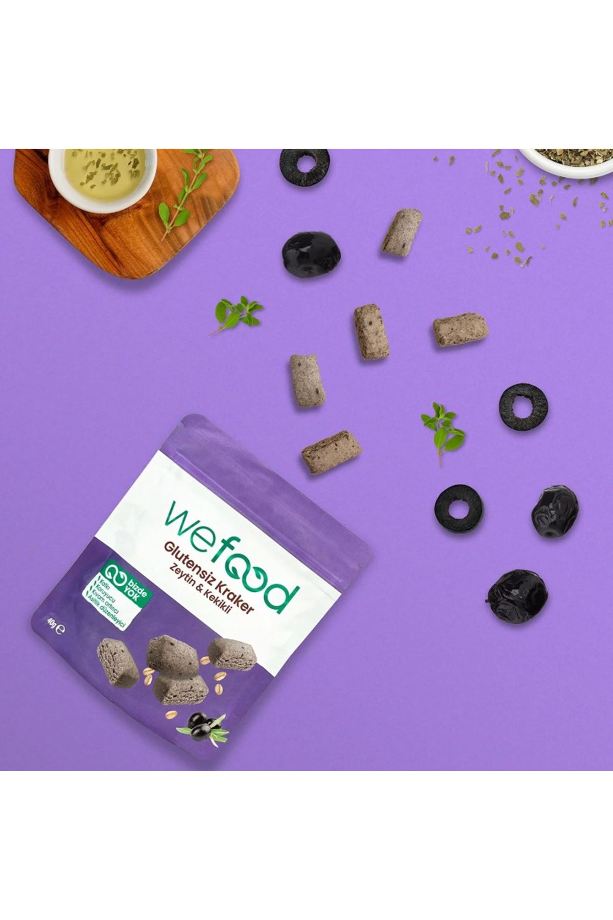 Wefood Zeytinli Kekikli Kraker 40 Gr