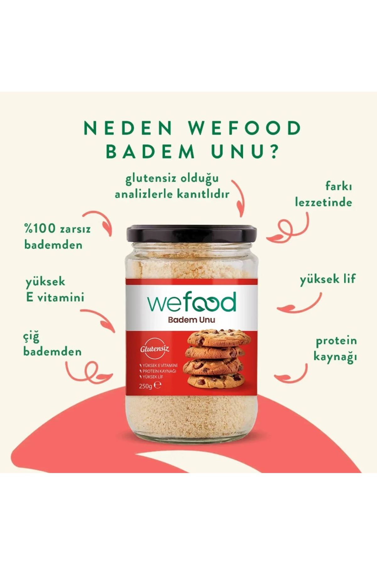 Wefood Badem Unu 250 Gr