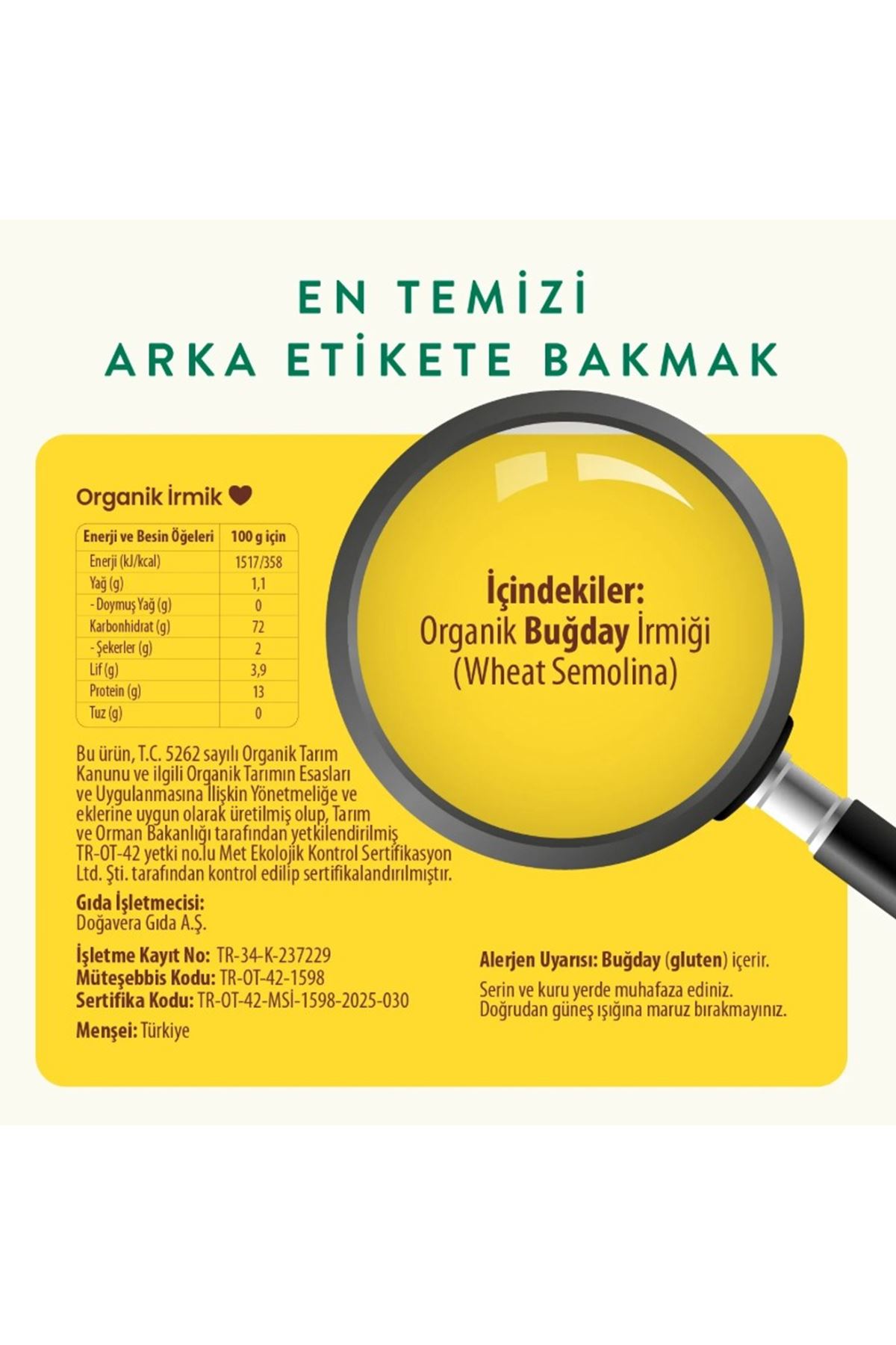 Wefood Organik İrmik 250 Gr