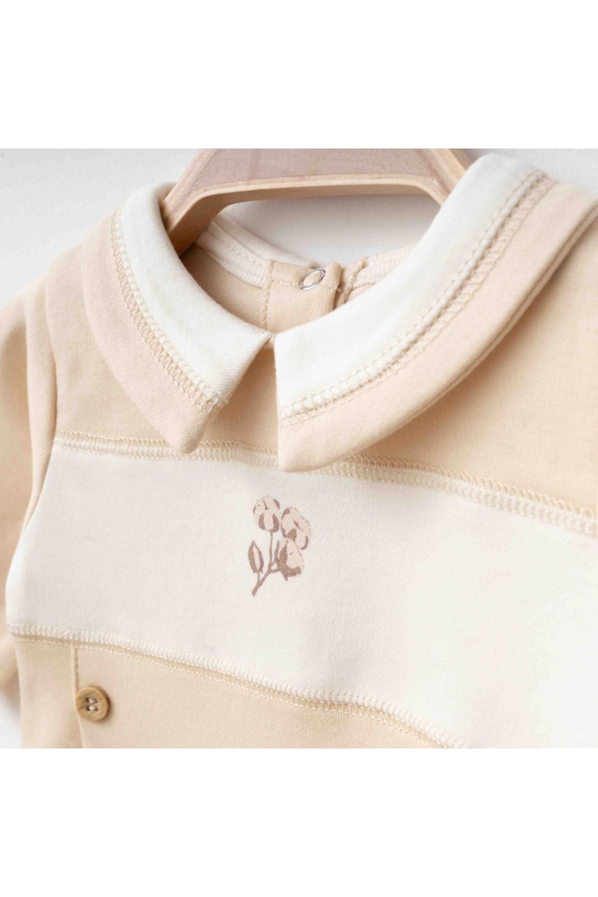 Eslenza Organik Şapkalı Tulum 2241 Bej