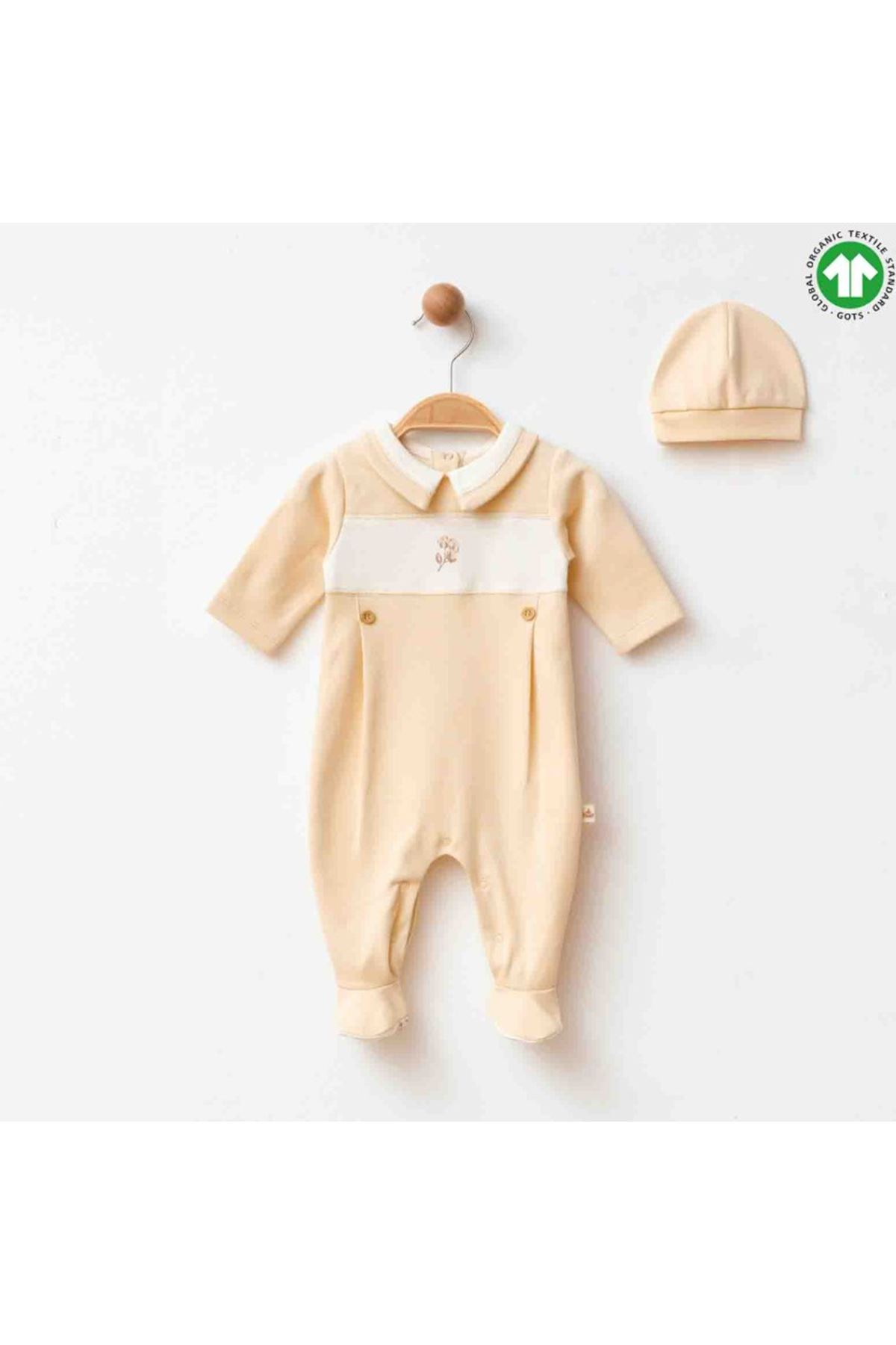 Eslenza Organik Şapkalı Tulum 2241 Bej