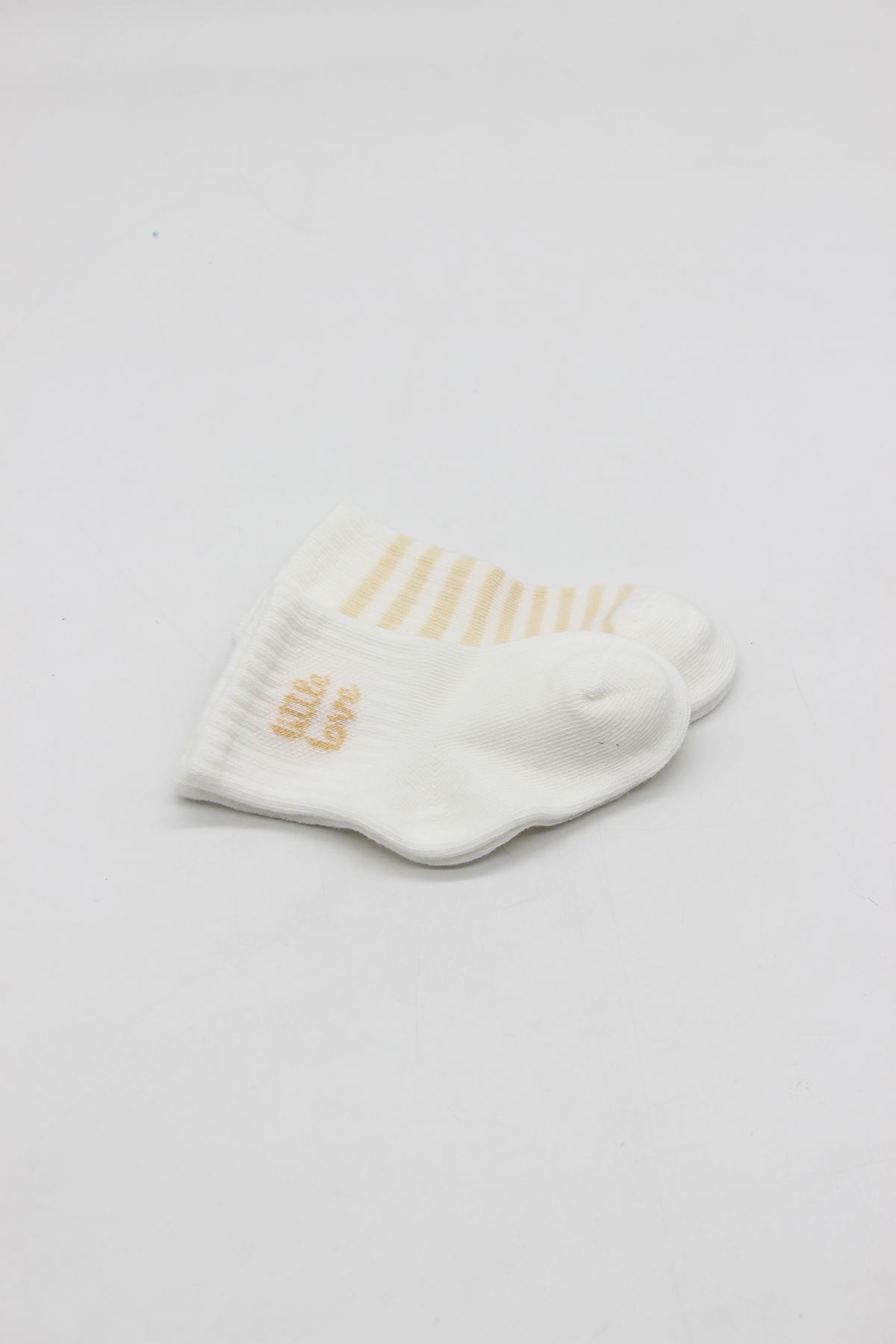 Bistyle Little Girl Penye Soket Çorap 2li 10139 Ekru Somon