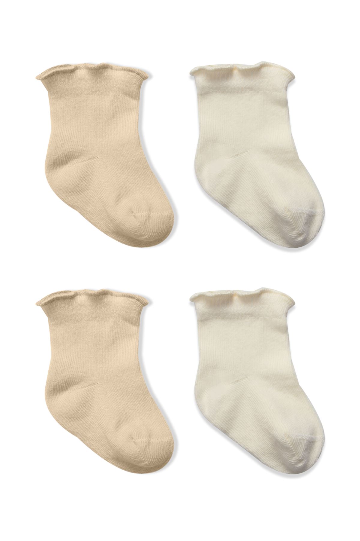 Bistyle Overlok Style Penye Soket Çorap 2li 10153 Bej