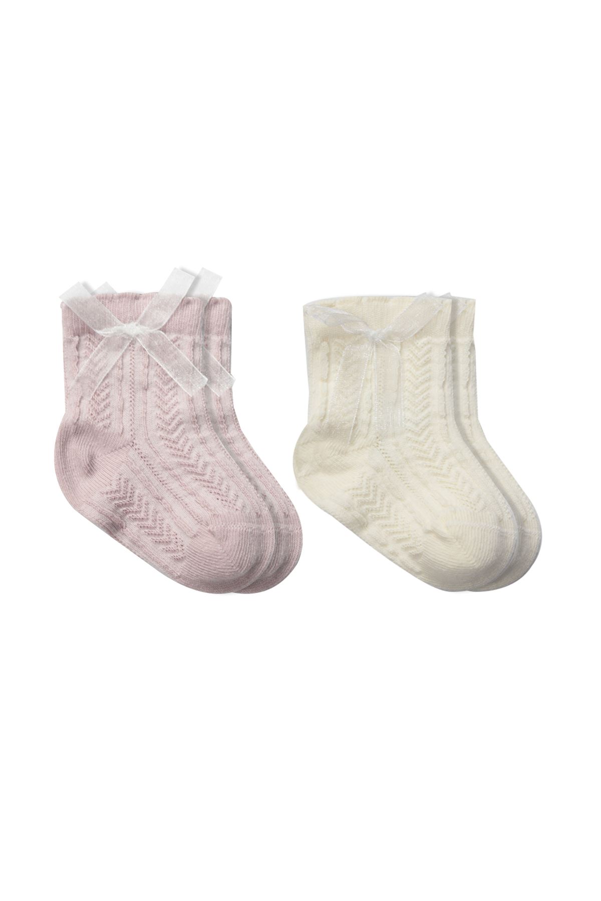 Bistyle Fiyonklu Penye Soket Çorap 2li 10149 Lila