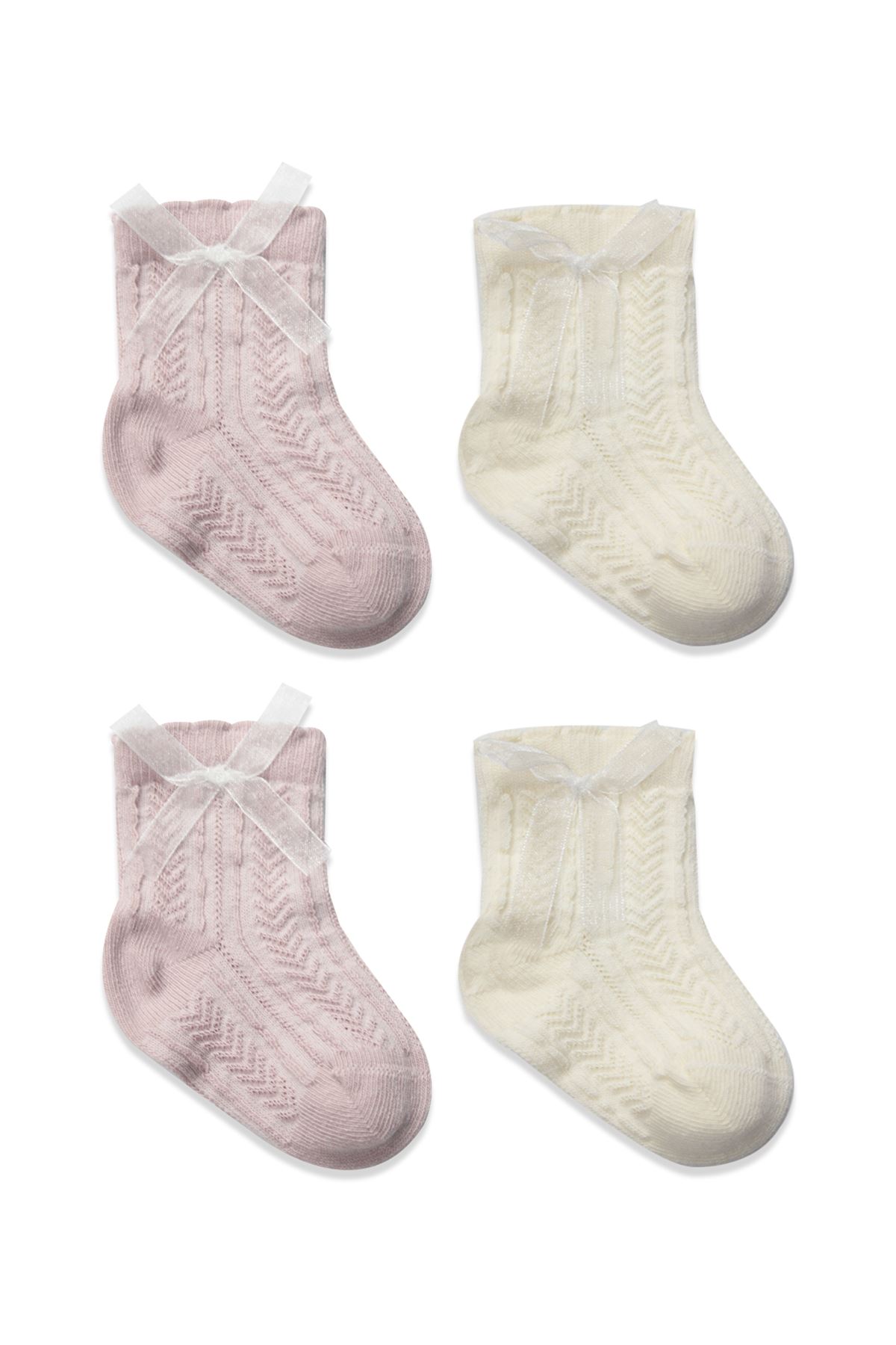 Bistyle Fiyonklu Penye Soket Çorap 2li 10149 Lila