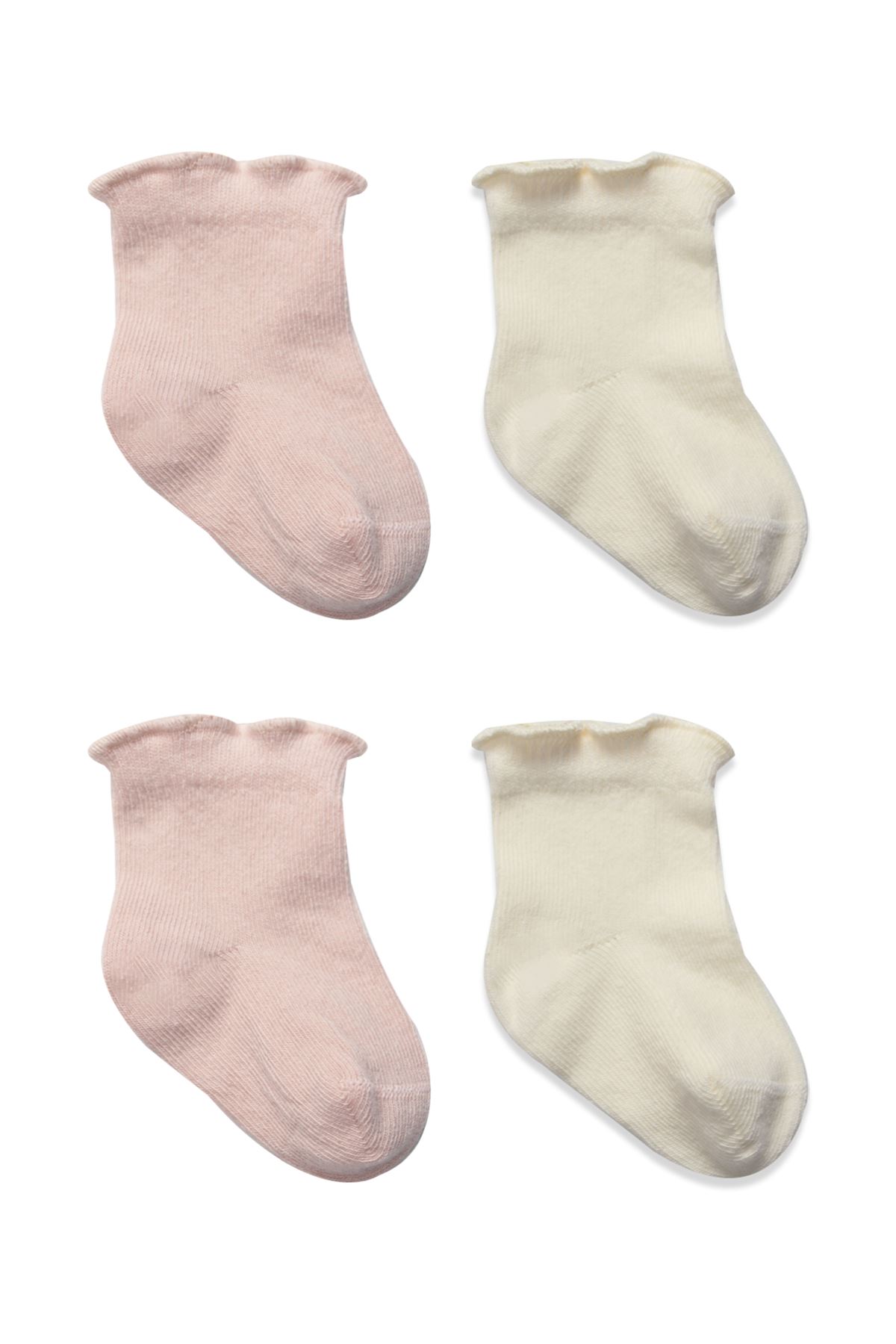 Bistyle Overlok Style Penye Soket Çorap 2li 10153 Pudra