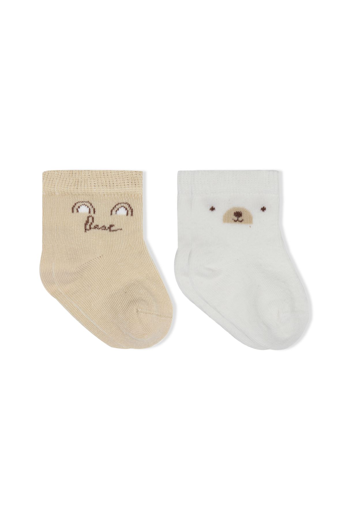 Bistyle So Bear Penye Soket Çorap 2li 10142 Bej Ekru