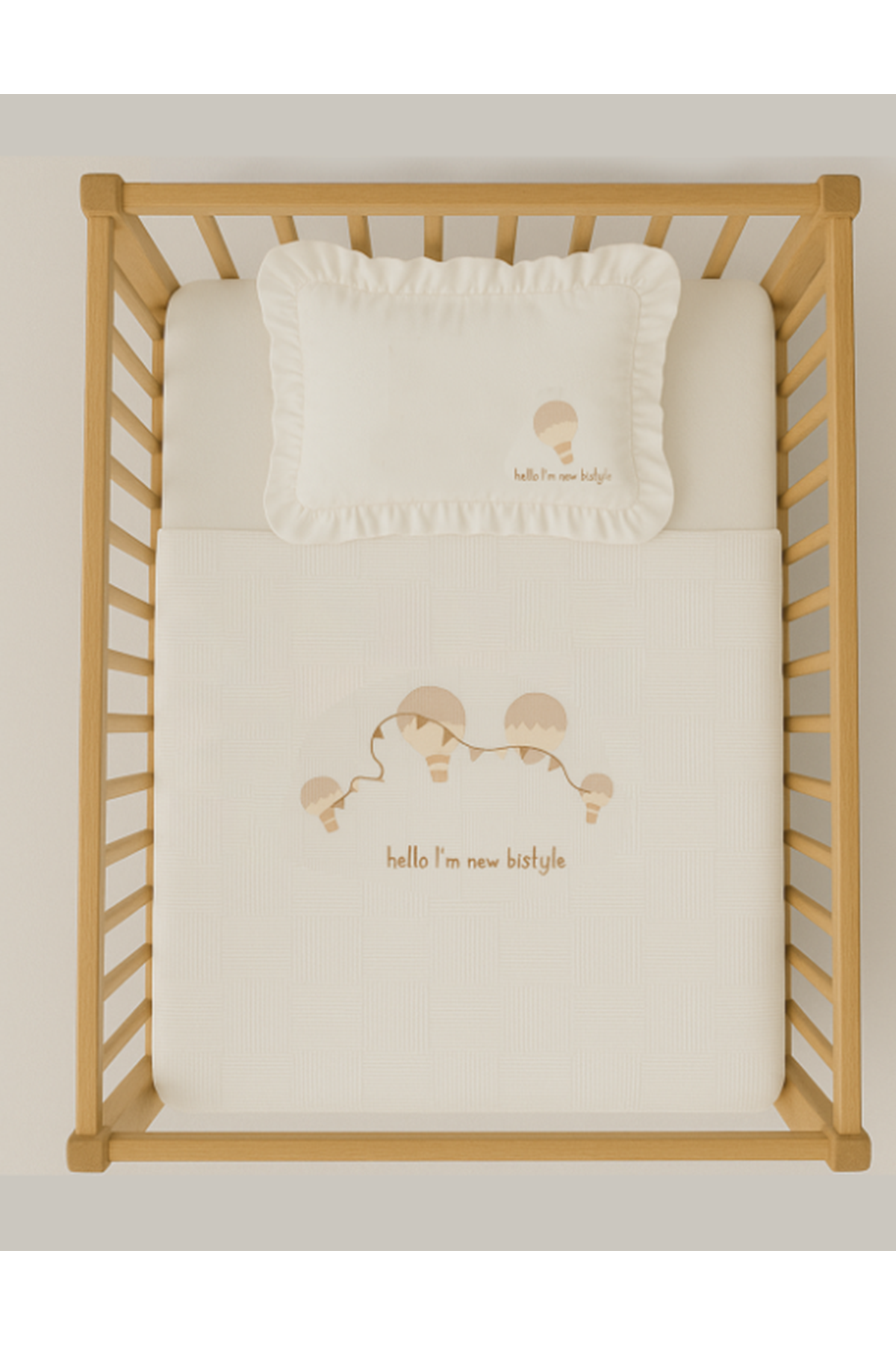 Bistyle Hello Style Baloons Pike takımı 100x150 80116 Ekru