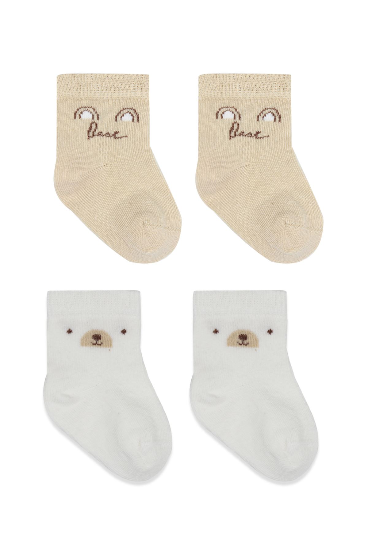 Bistyle So Bear Penye Soket Çorap 2li 10142 Bej Ekru