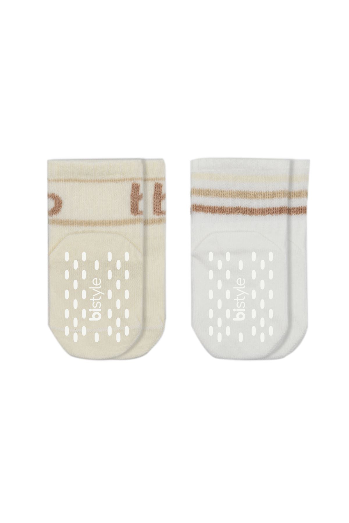 Bistyle Penye Kaymaz Soket Çorap 2li 10144 Bej Ekru
