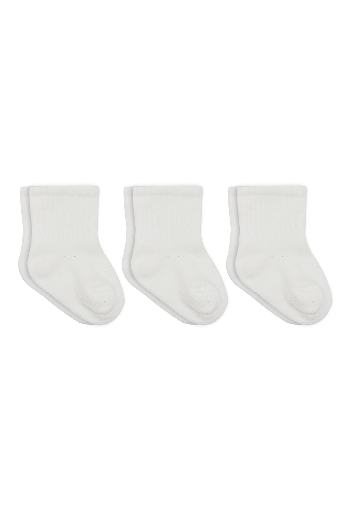 Bistyle 3lü Penye Soket Çorap 10132 Ekru