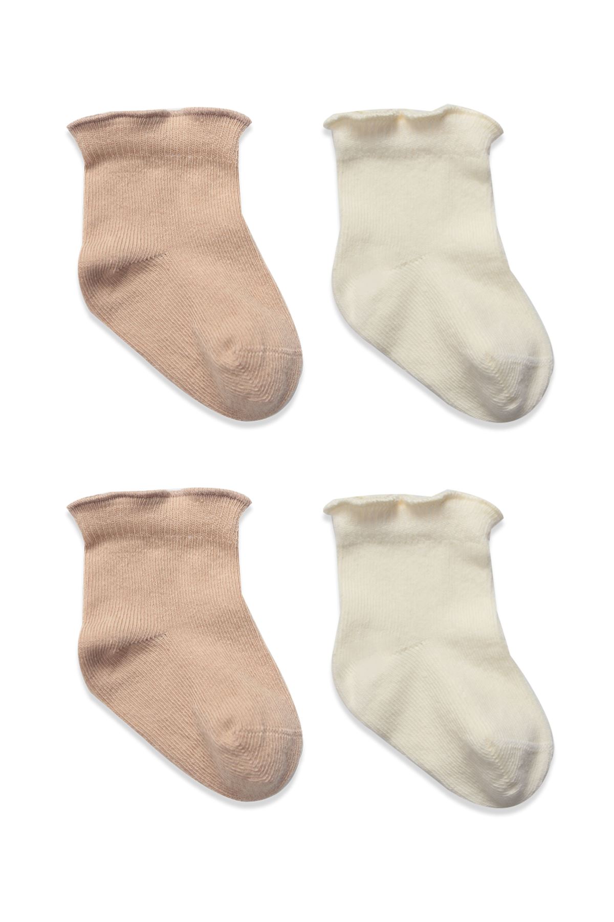 Bistyle Overlok Style Penye Soket Çorap 2li 10153 Kahve