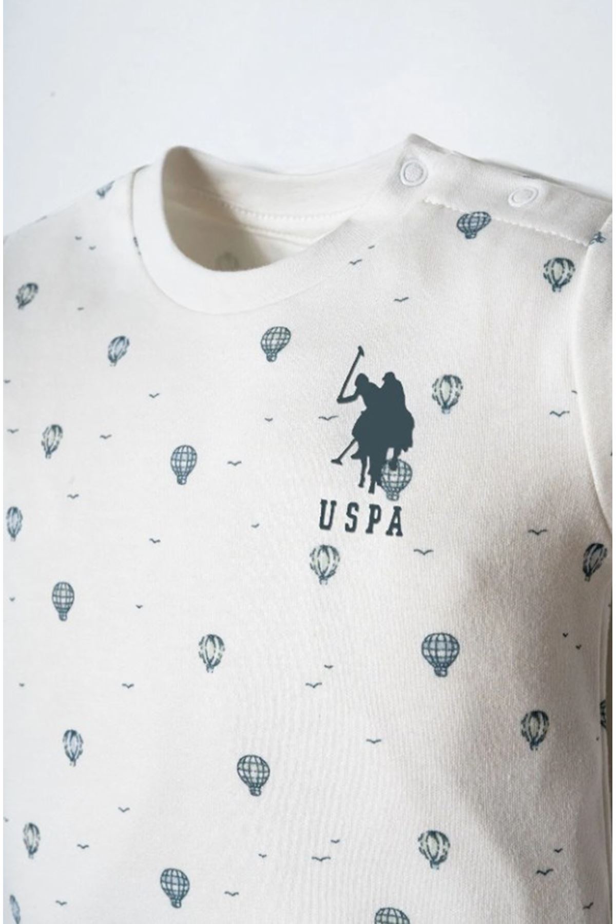 U.S. Polo Şortlu Takım USB2855 Beyaz