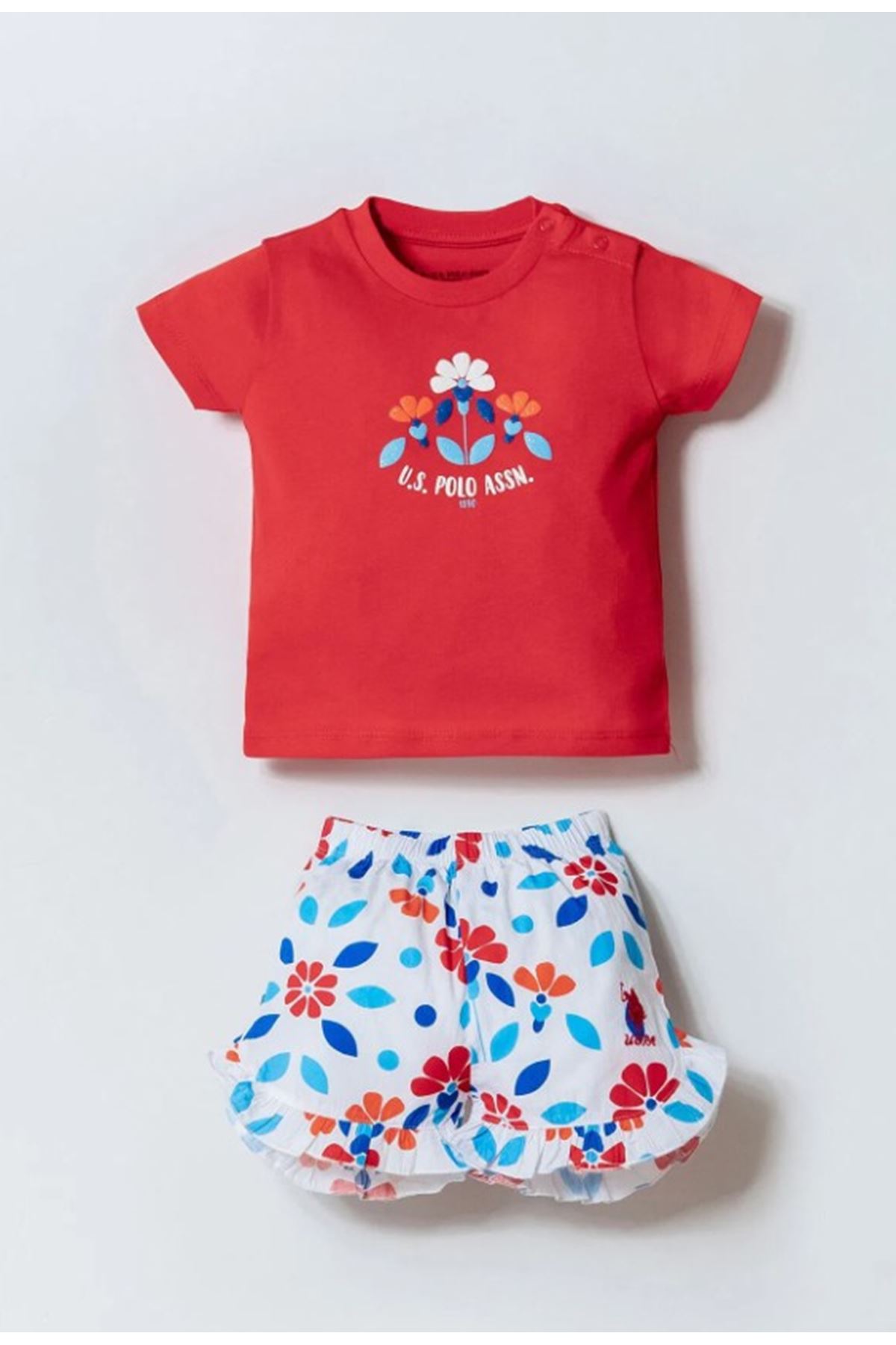U.S. Polo Şortlu Takım USB2999 Nar Çiçeği