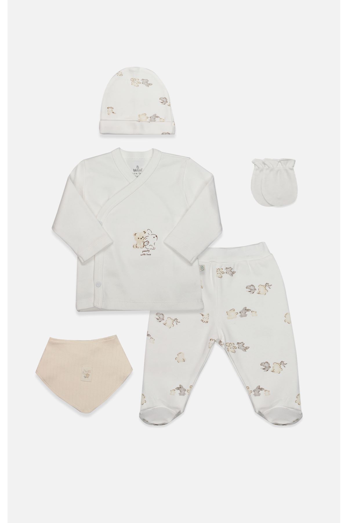 Bistyle 5li Hastane Çıkışı With You Family 12113 Bej