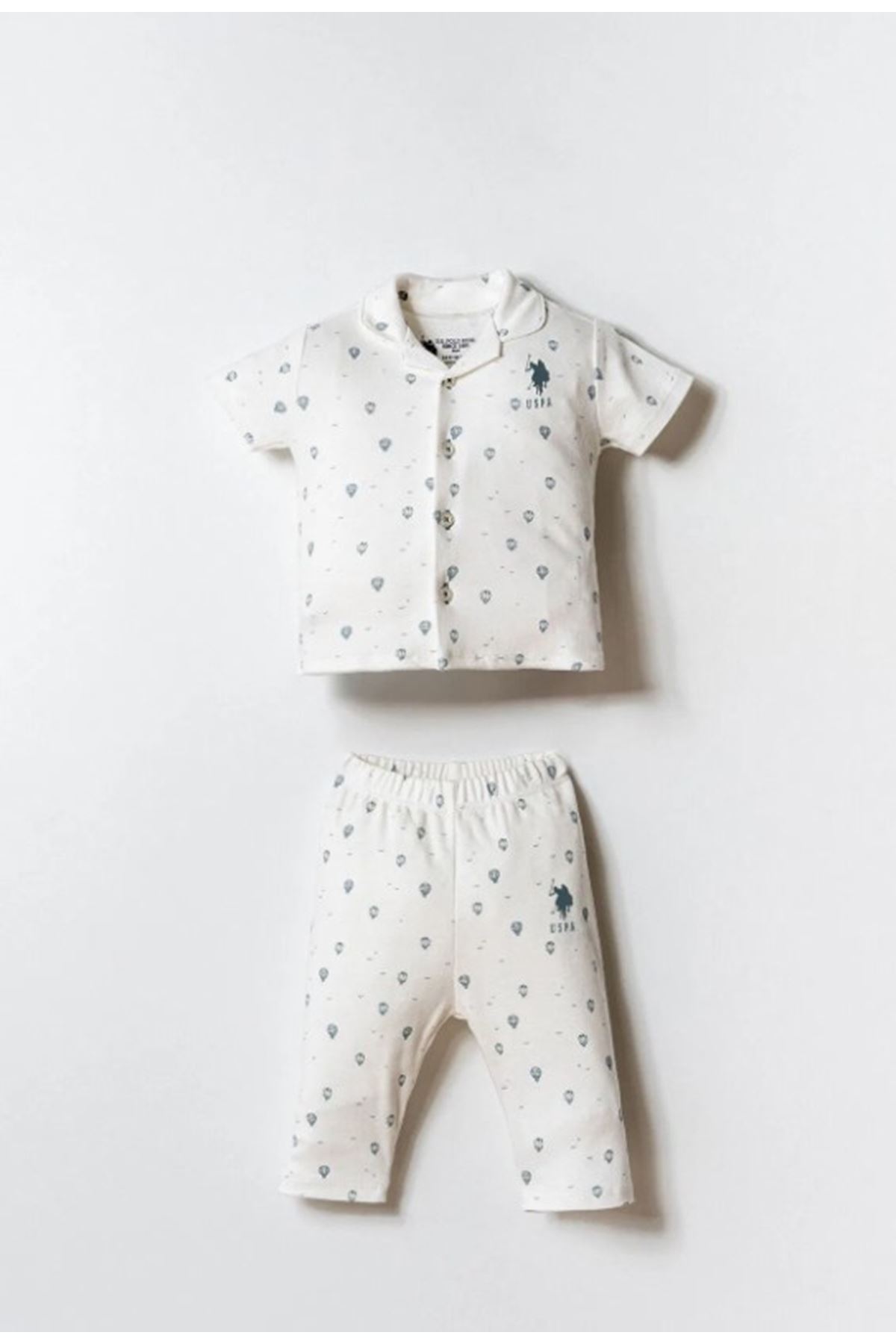 U.S. Polo Gömlek Pijama Takımı USB2852 Beyaz