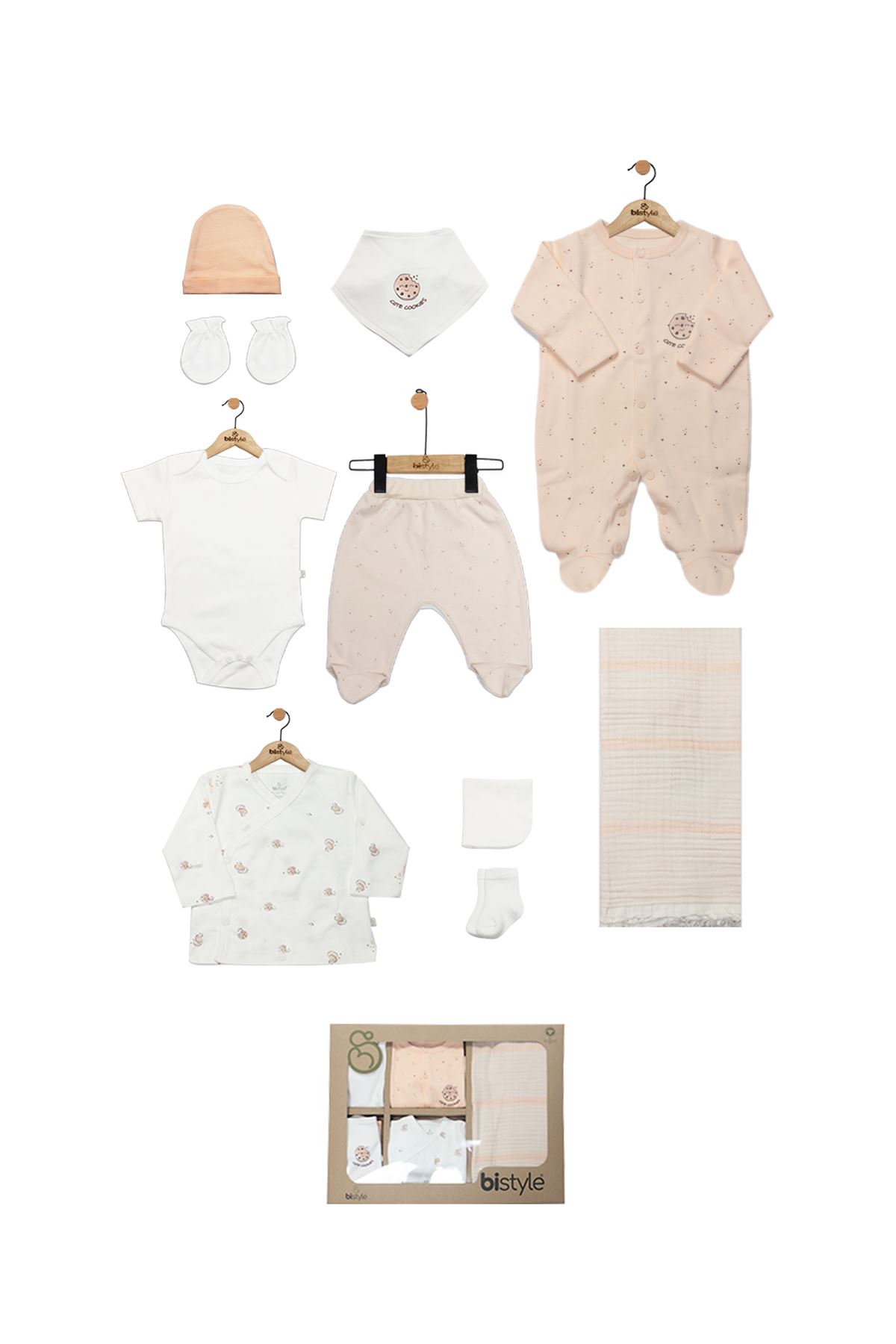 Bistyle 10lu Hastane Çıkışı Cookies Cute Happy 11114 Somon