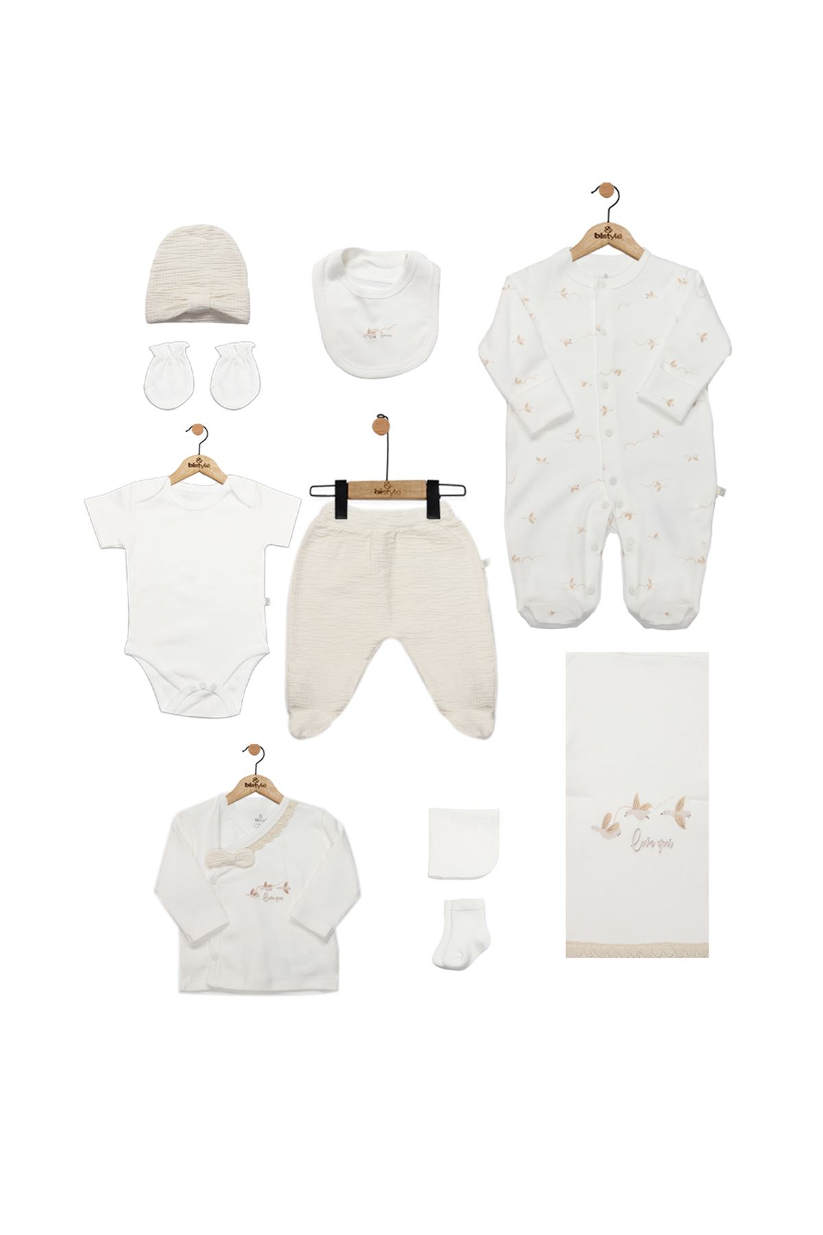 Bistyle 10lu Hastane Çıkışı Love You Smile 11119 Ekru