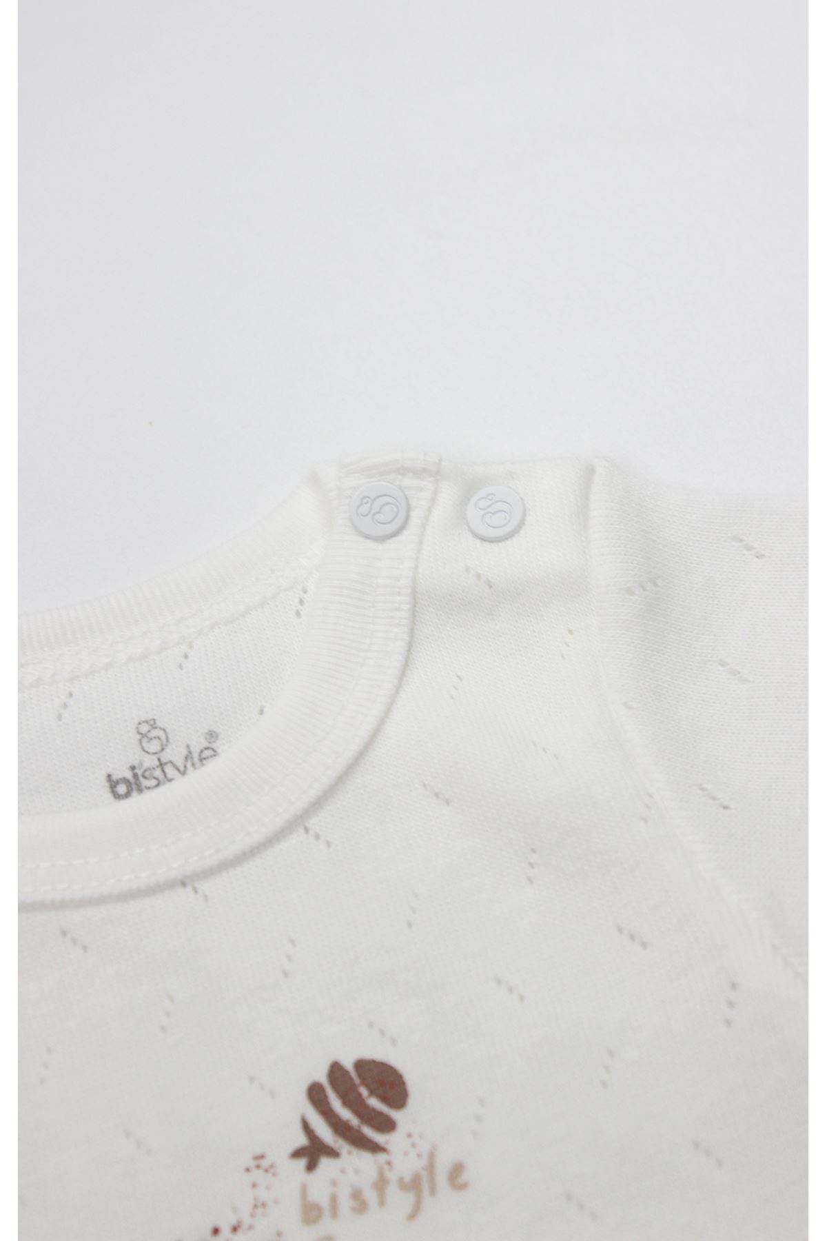 Bistyle Body Yarım Kol Ocean And Starfish 17182 Ekru