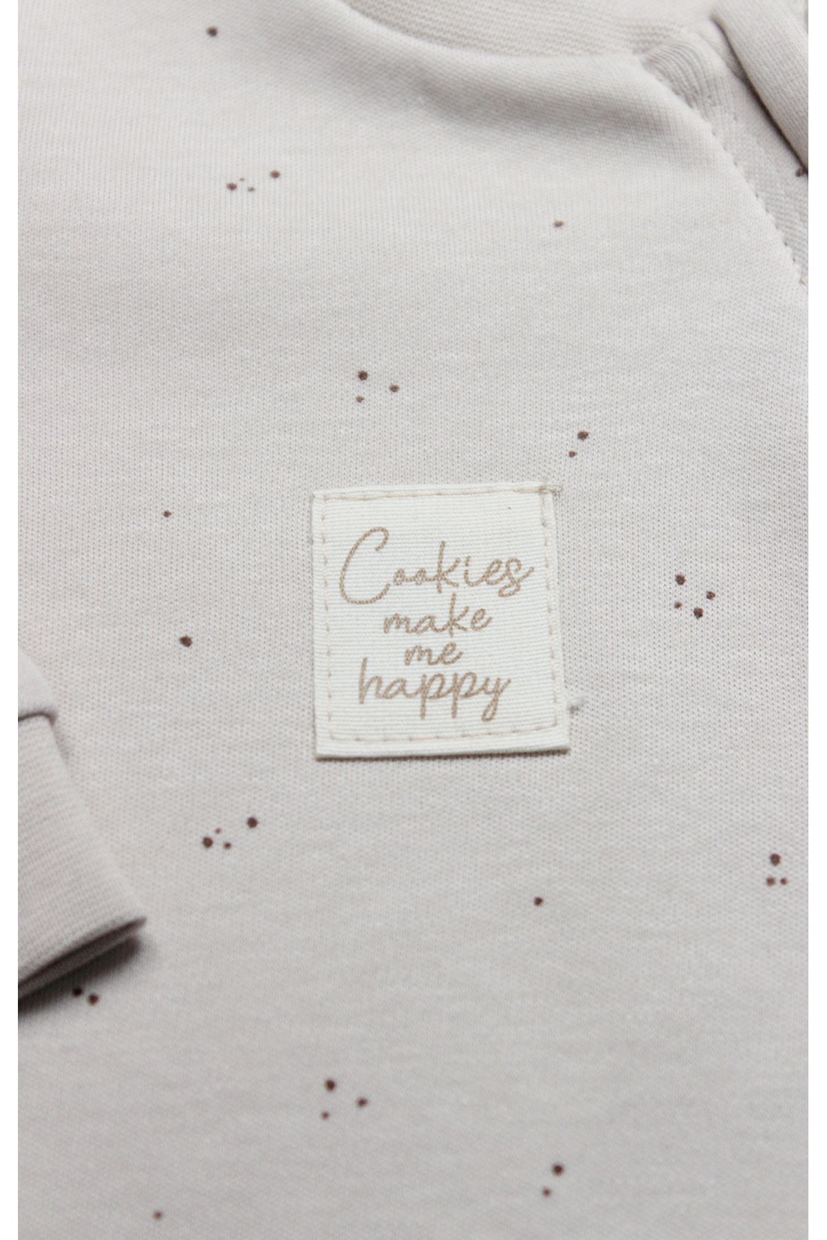 Bistyle Tulum Patiksiz Cookies Make Happy 15127 Ekru