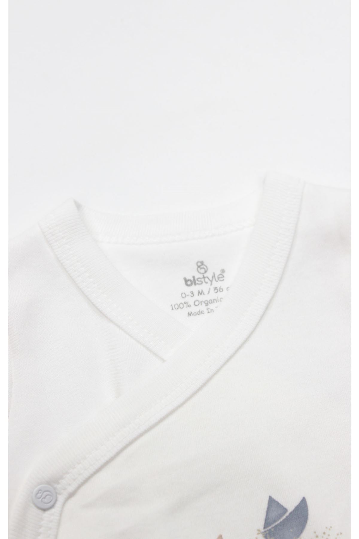 Bistyle Kruvaze Body Yarım Kol Little Boats 17152 Ekru