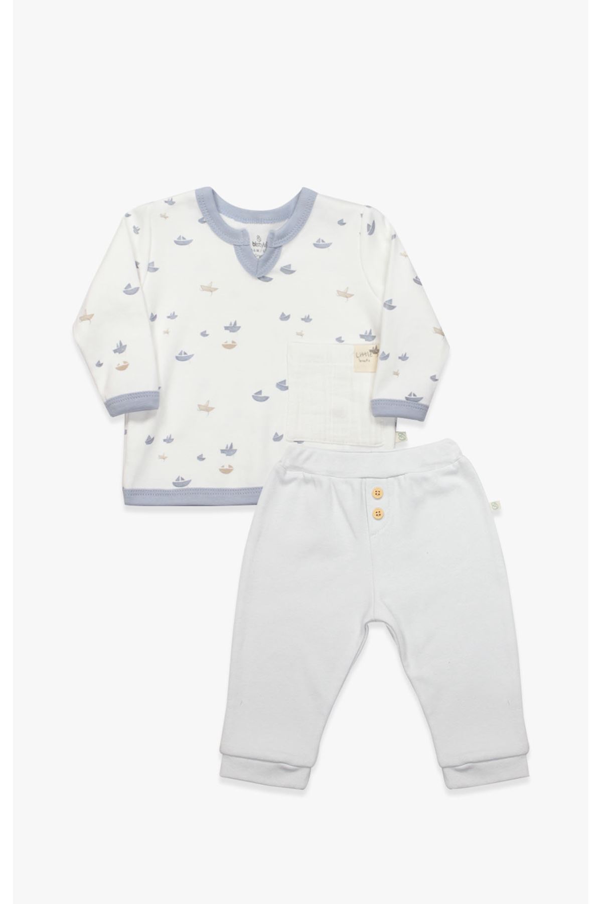 Bistyle 2li Takım Little Boats 14127 Ekru