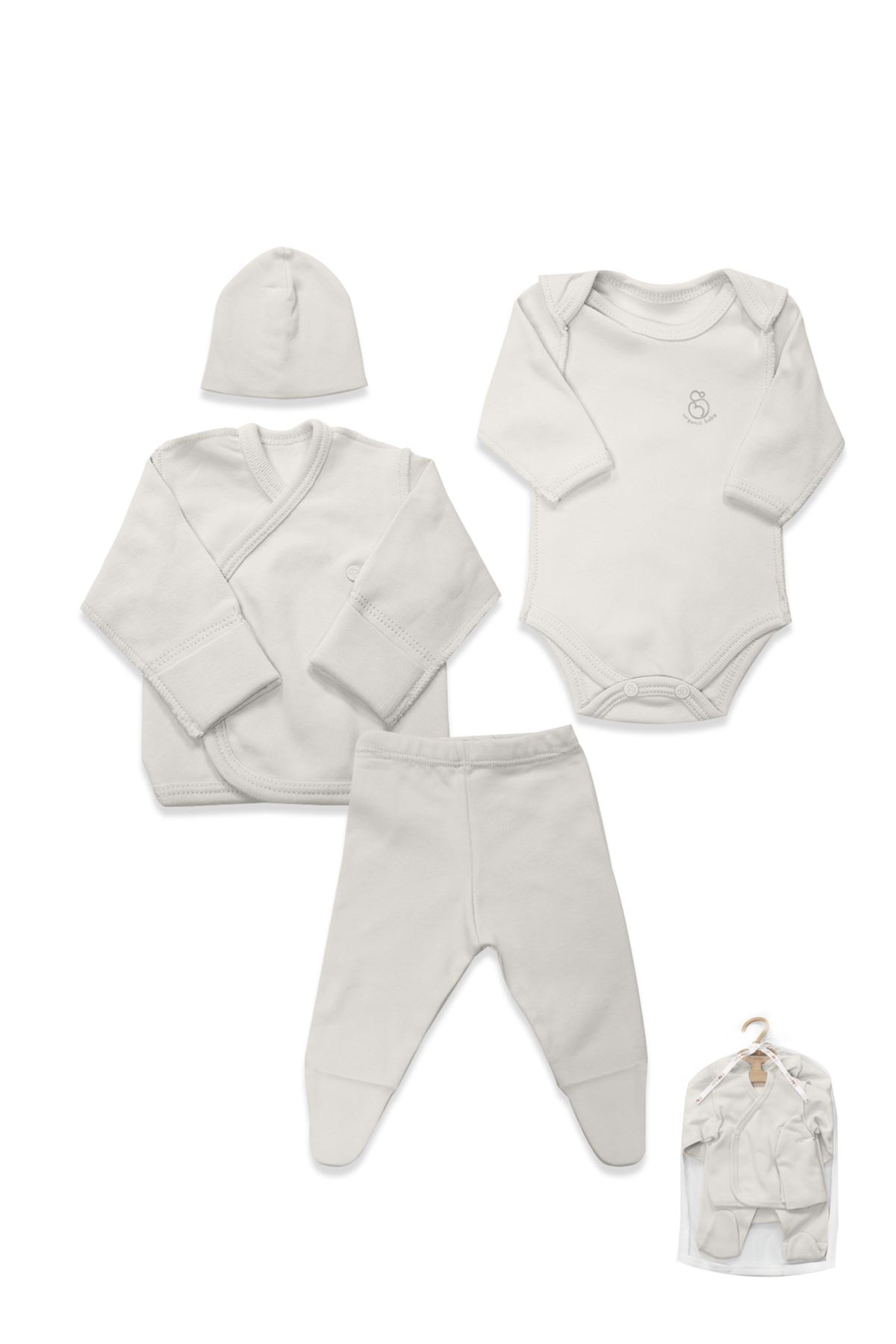 Bistyle 4Lü Prematüre Hastane Çıkışı Hello Family 23101 Ekru