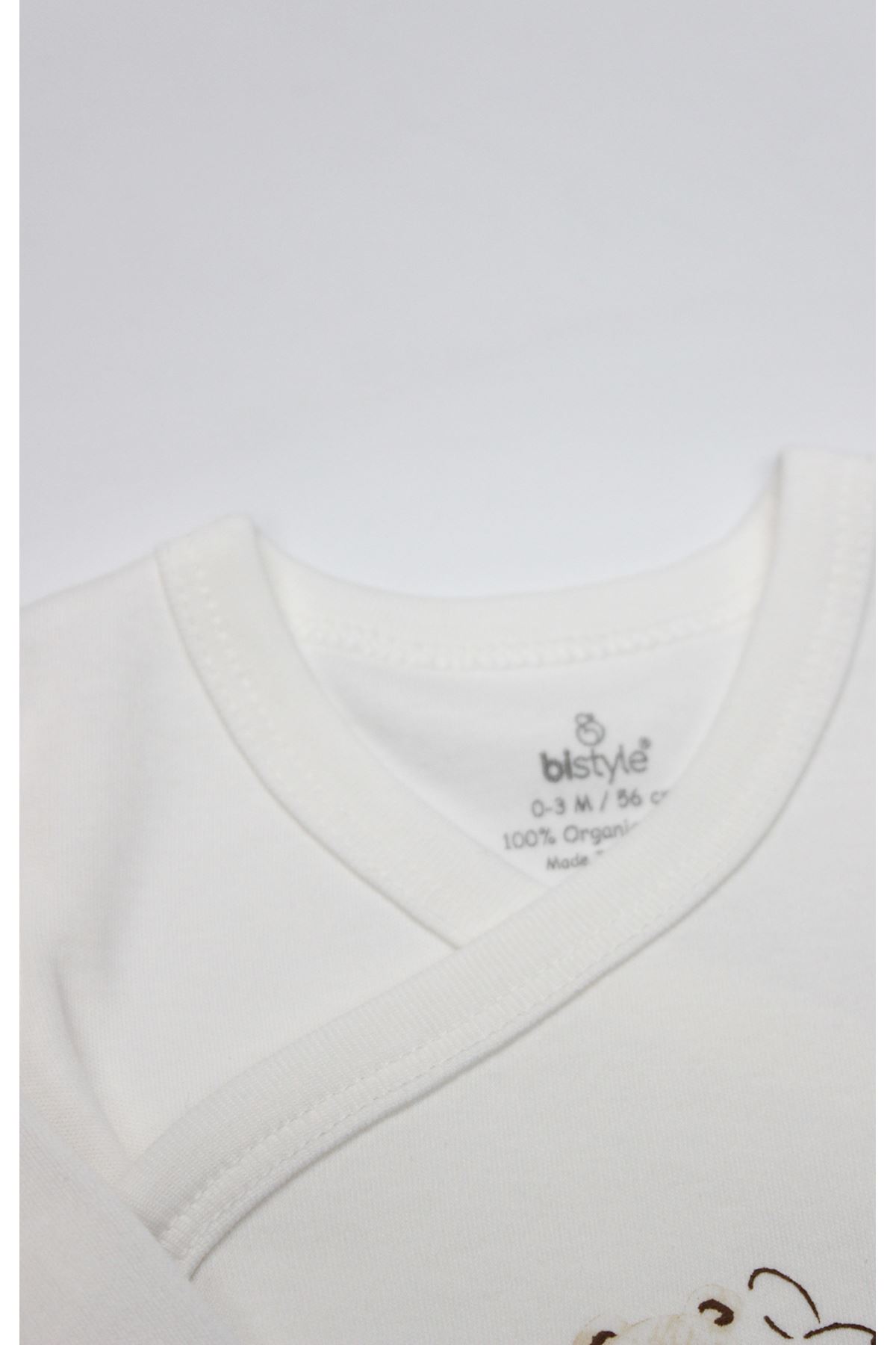 Bistyle Kruvaze Body Uzun Kol With You Family 17145 Bej