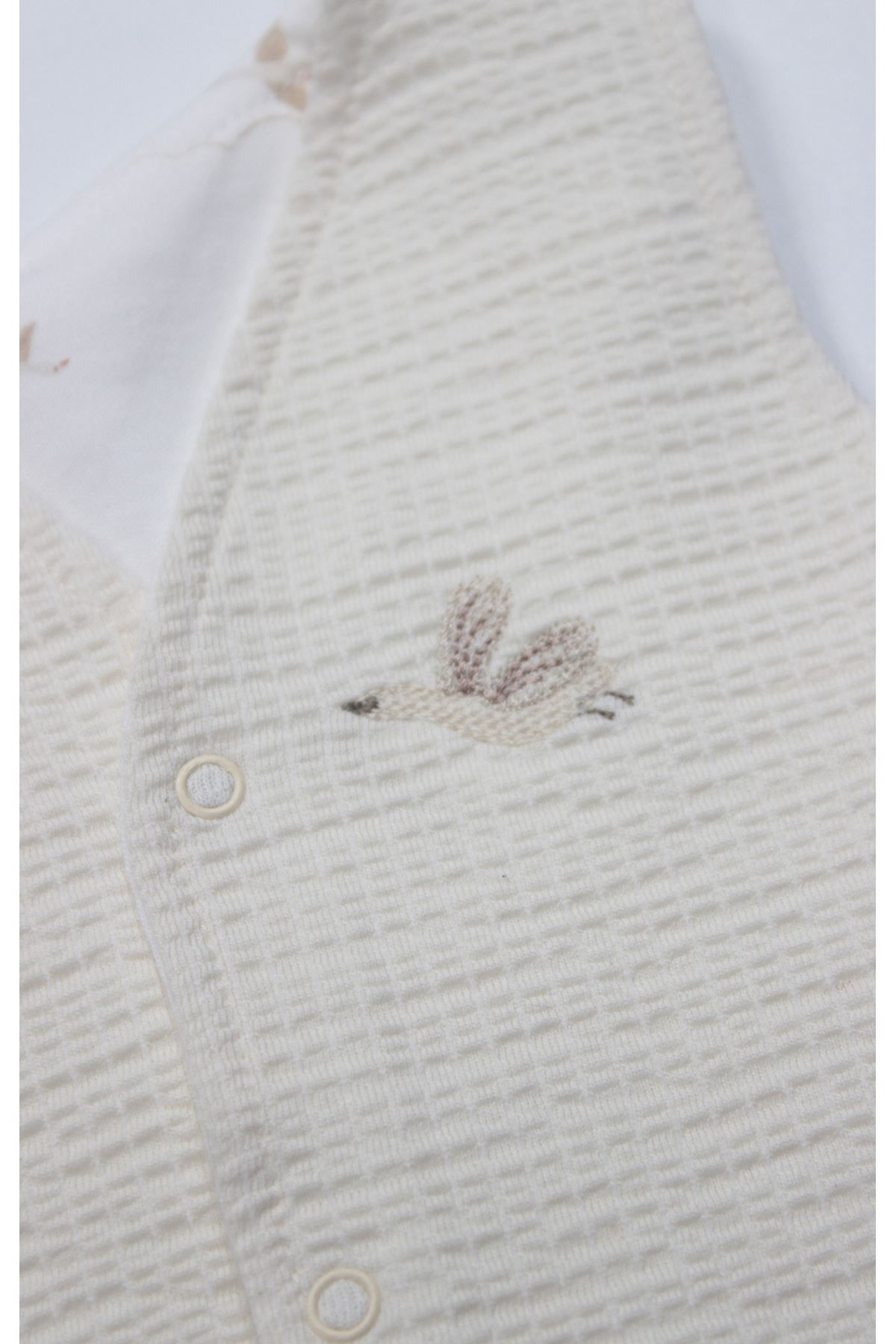 Bistyle Yelek Çift Taraflı Love You Smile 18115 Ekru