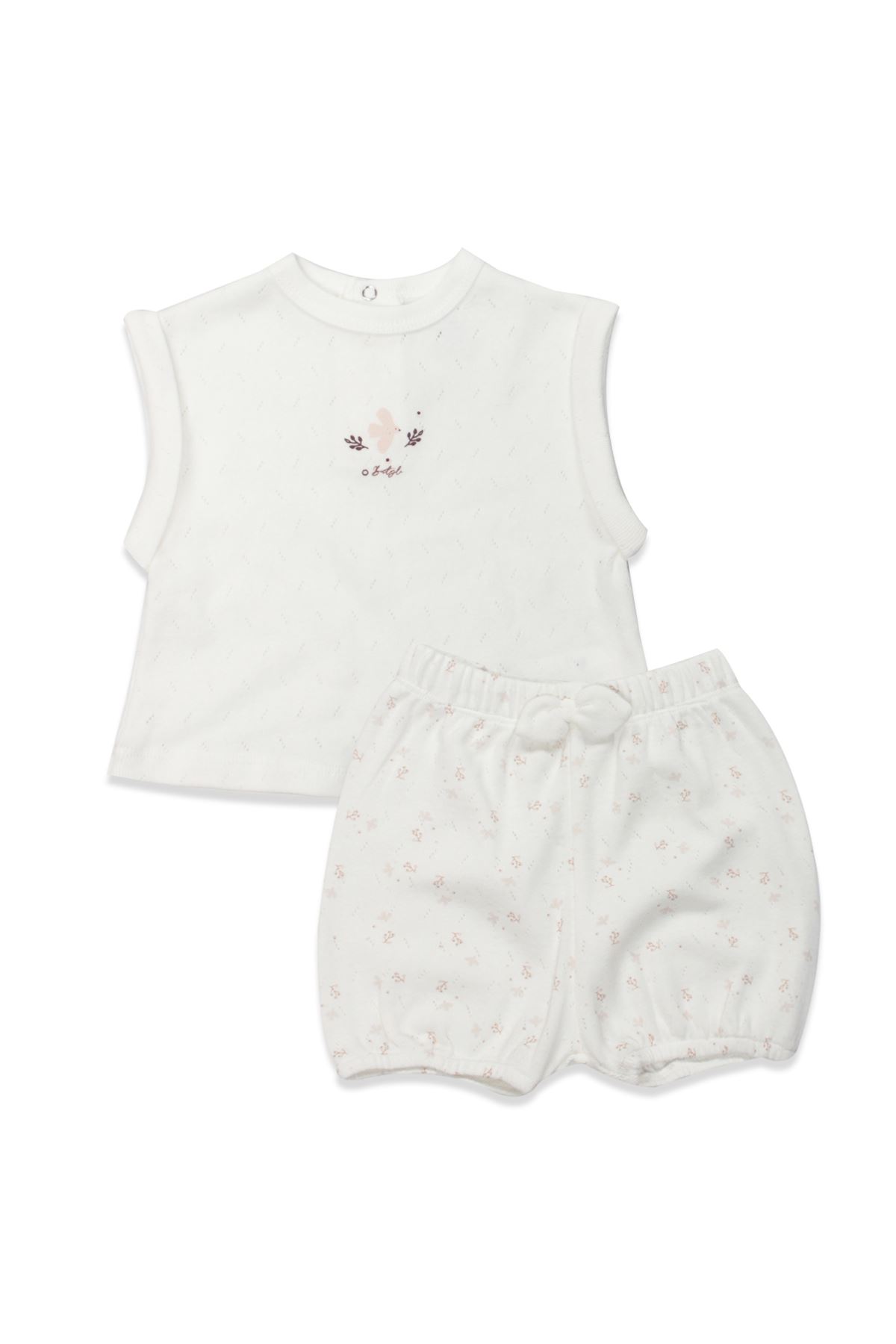 Bistyle 2li Takım Şortlu Morning Sun 14146 Ekru