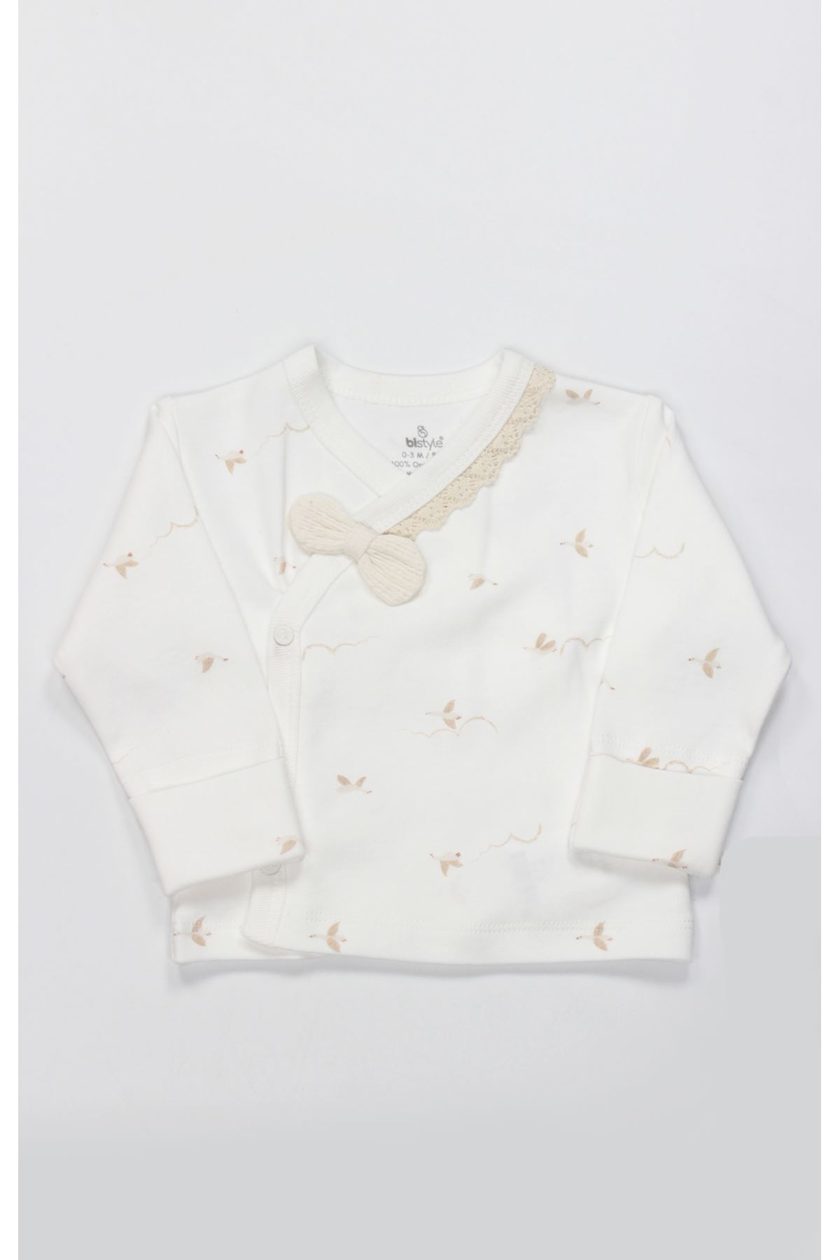 Bistyle 3lü Zıbın Takım Love You Smile 13123 Ekru